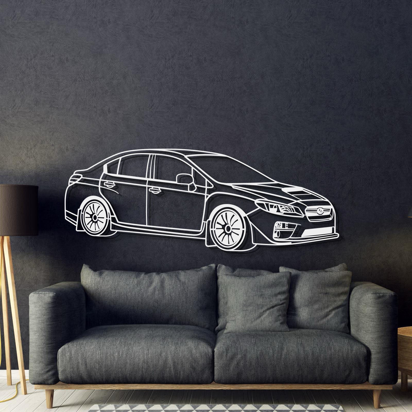 2017 Impreza WRX STI Perspective Metal Car Wall Art - MT1289