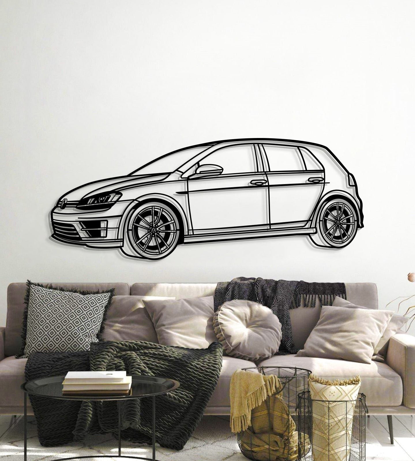 2017 Golf R Perspective Metal Car Wall Art - MT1294