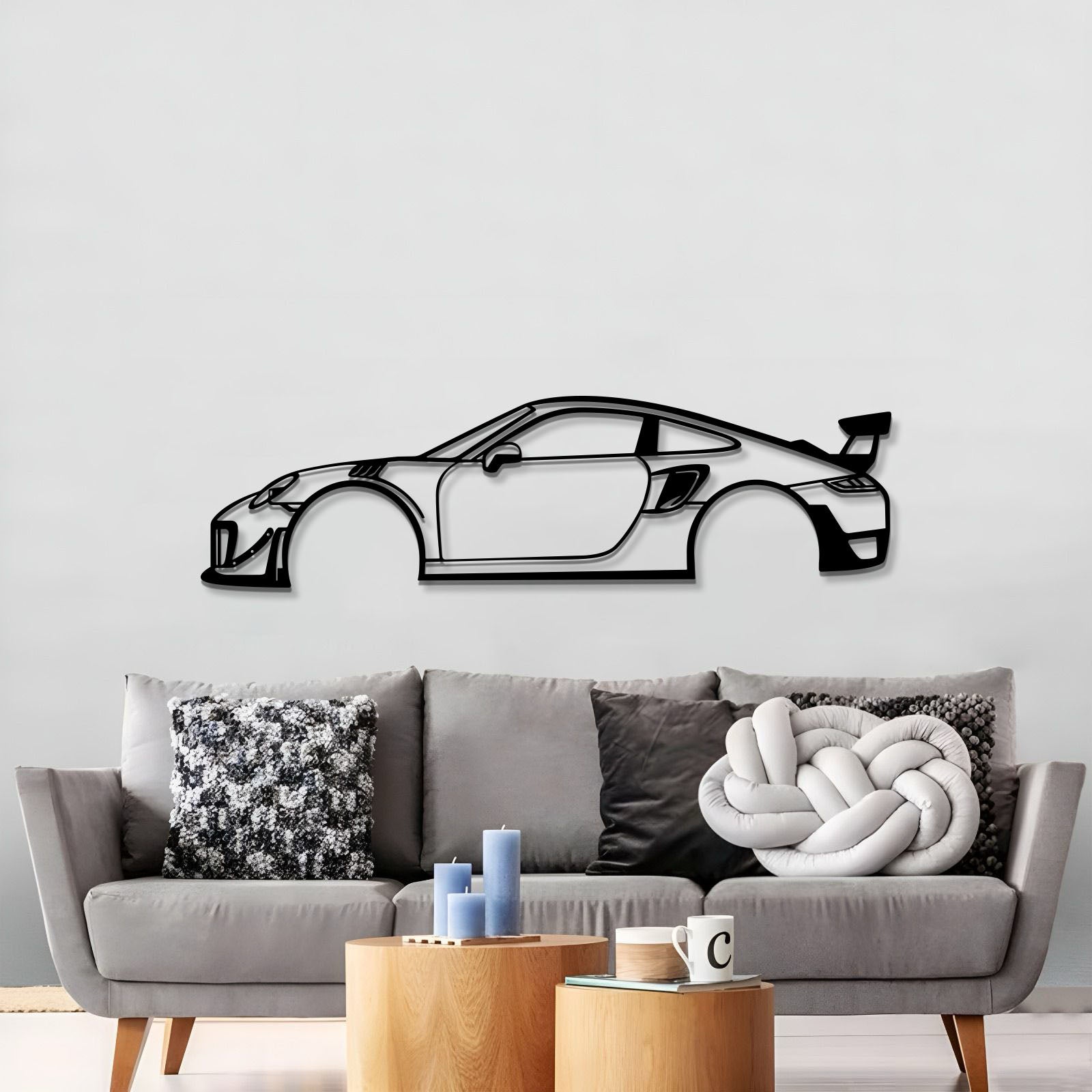 Porsche Carrera GT metal wall art ideal for mancave or office display