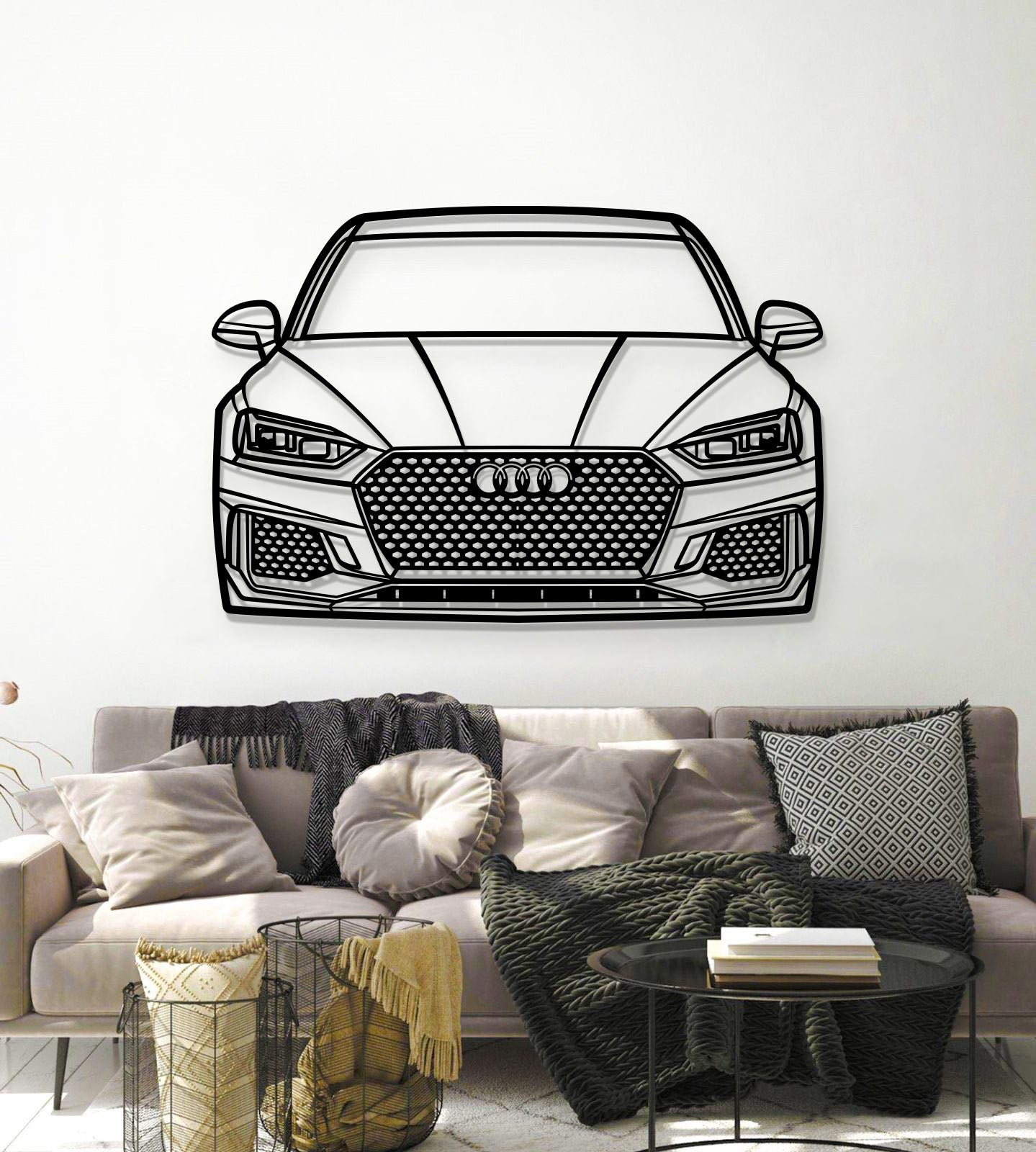 2018 RS5 Front View Metal Car Wall Art - MT1322