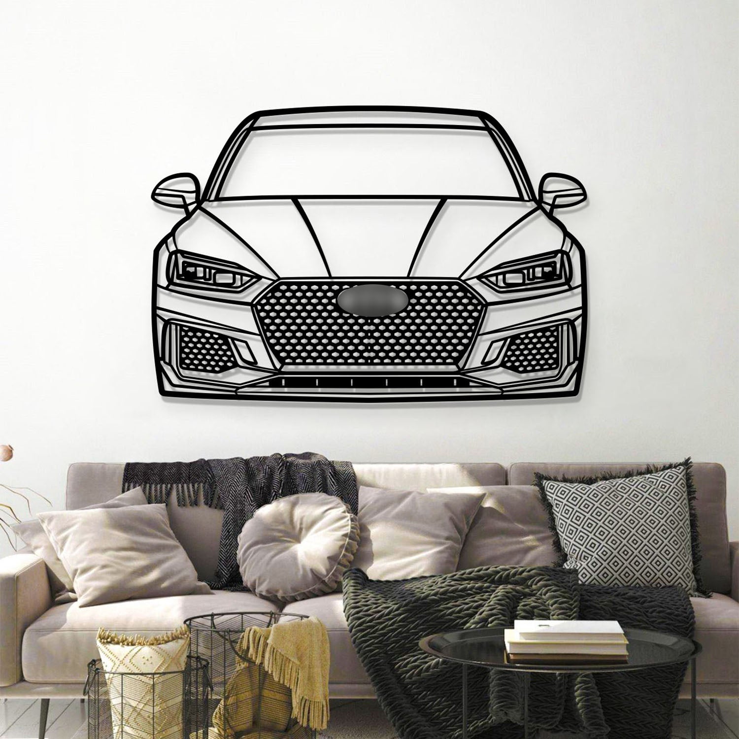 2018 RS5 Front View Metal Car Wall Art - MT1322