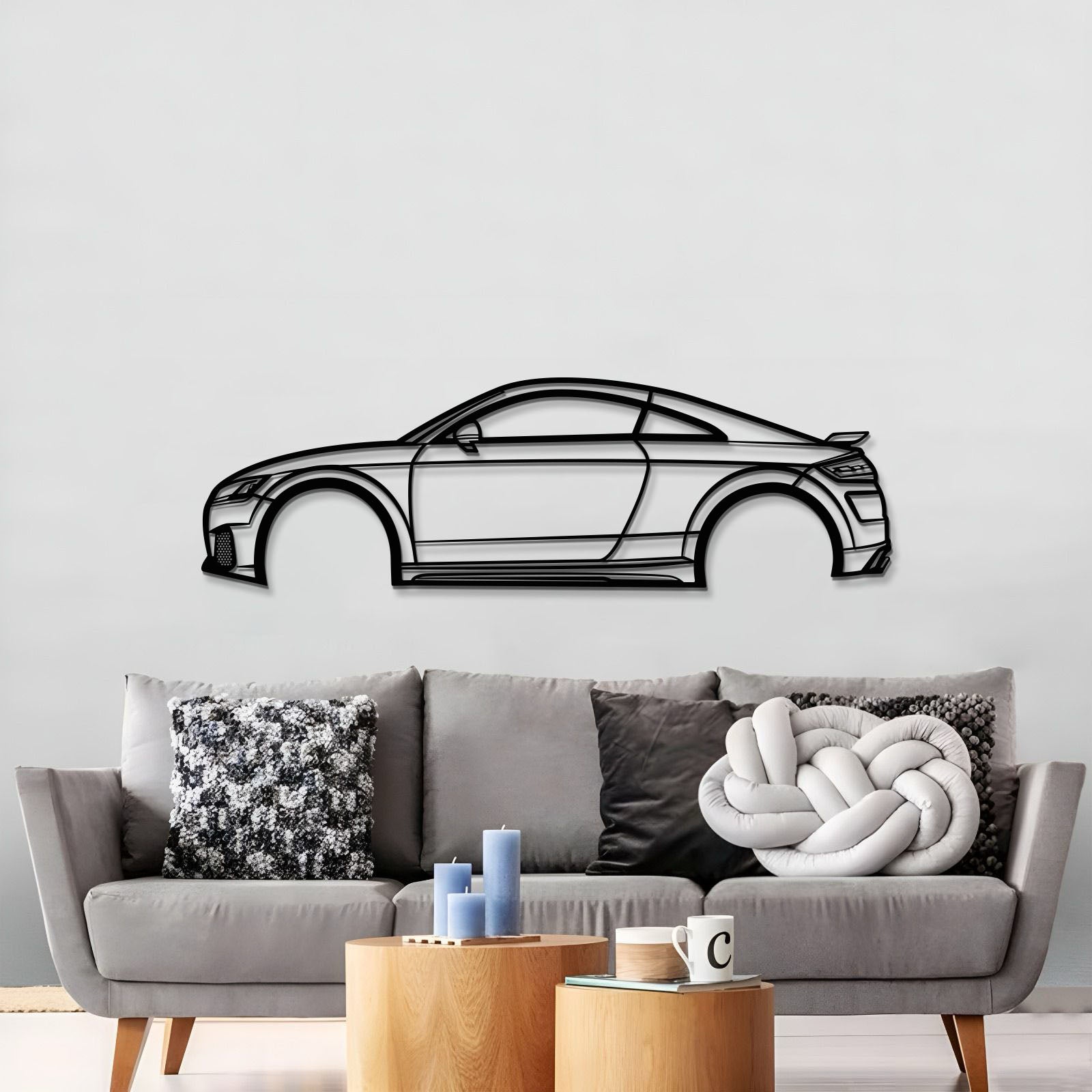Audi TT RS 2018 metal wall art perfect for mancave or office display