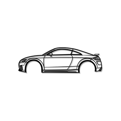 Sleek décor featuring Audi TT RS 2018 metal wall art adding motorsport flair