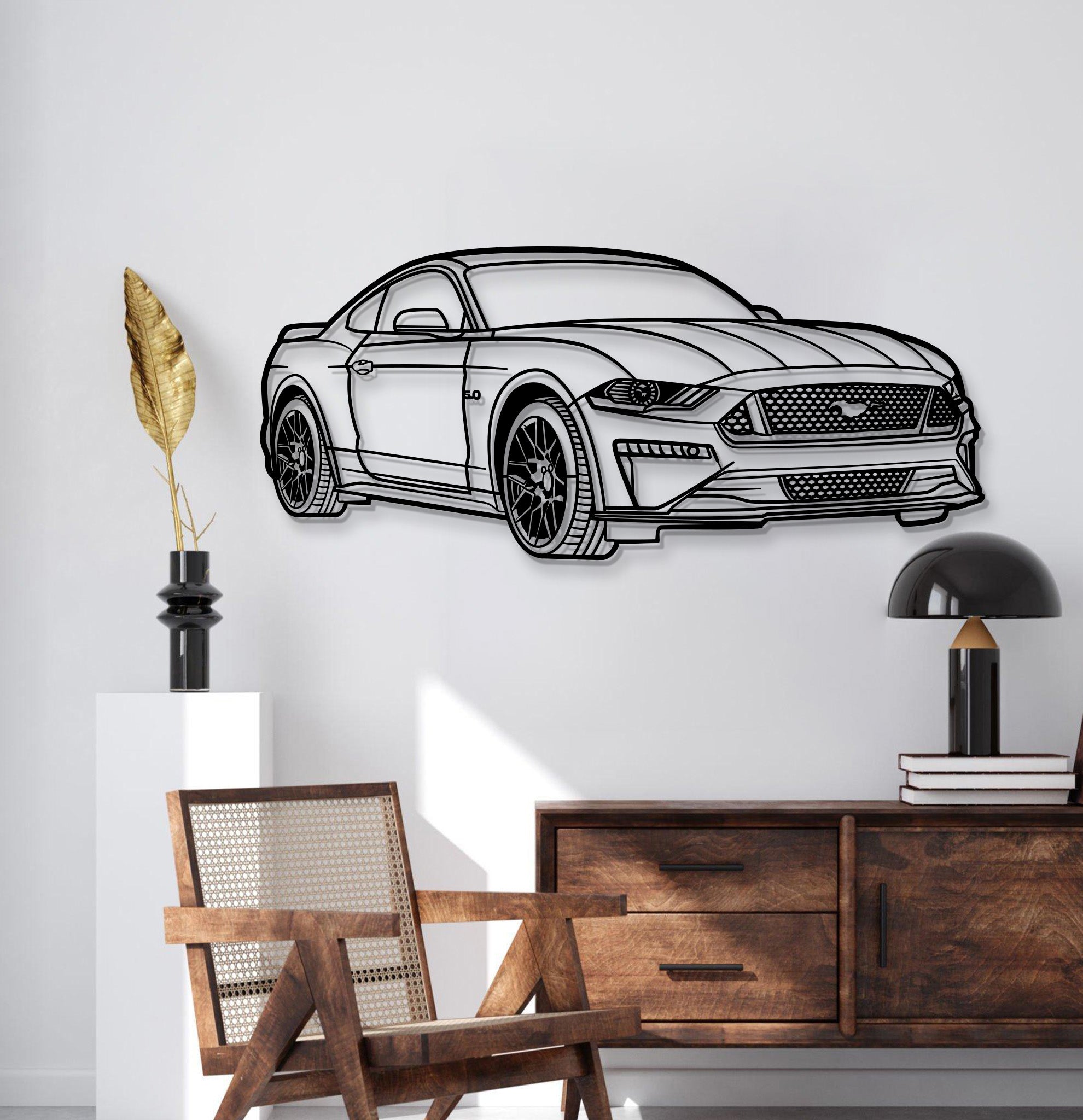 2018 Mustang GT Perspective Metal Car Wall Art - MT1315