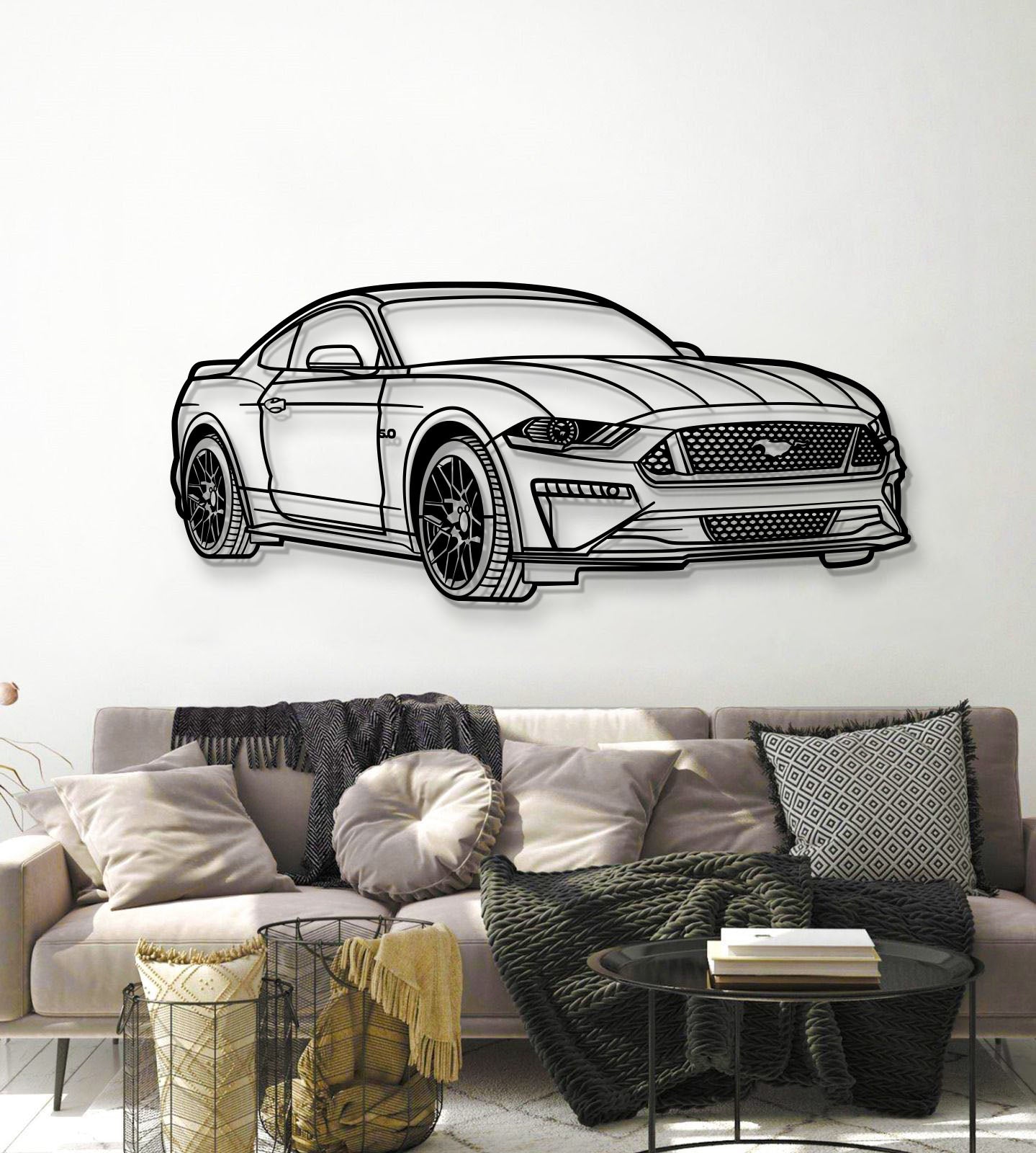 2018 Mustang GT Perspective Metal Car Wall Art - MT1315