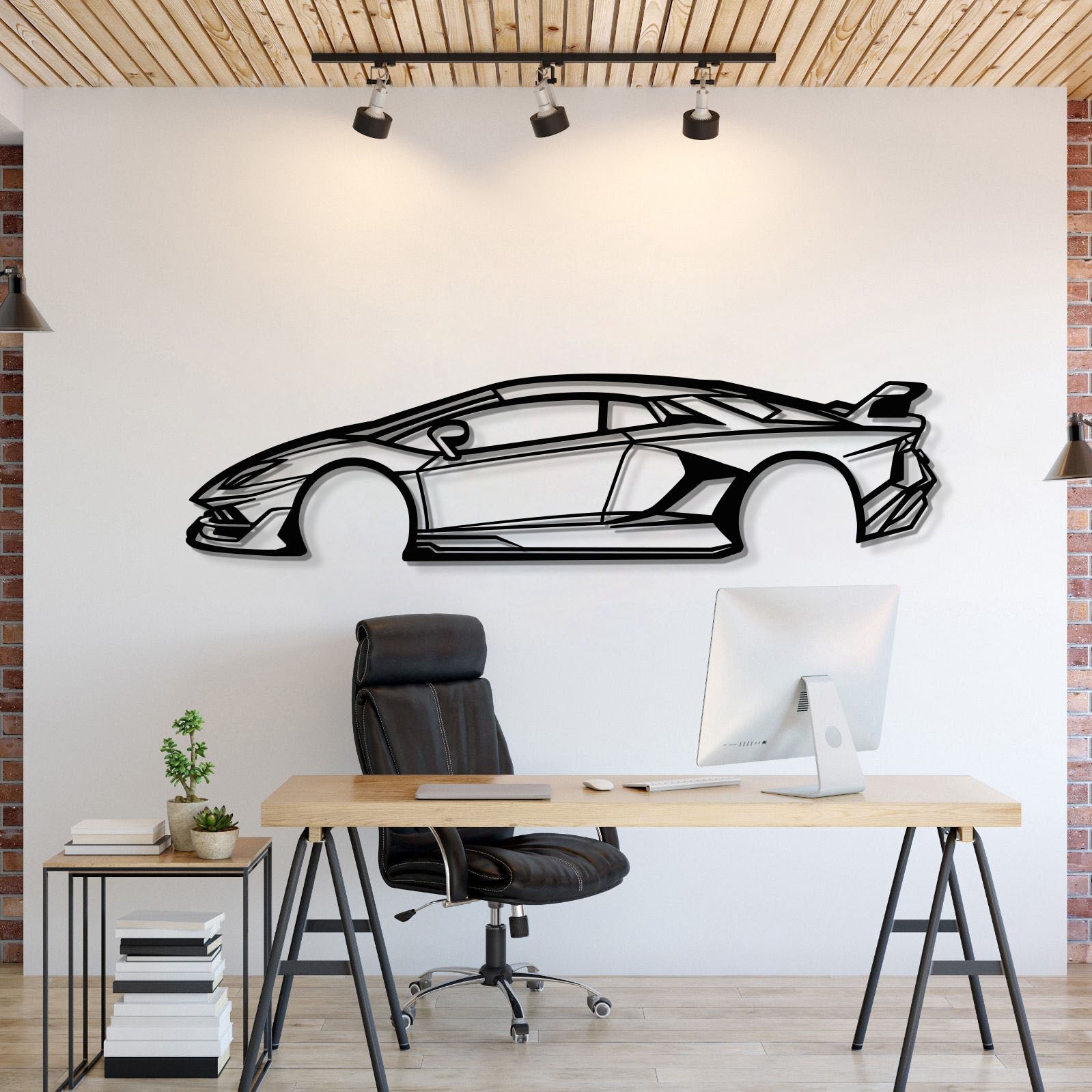 2018 Aventador SVJ Metal Car Wall Art - MT0613