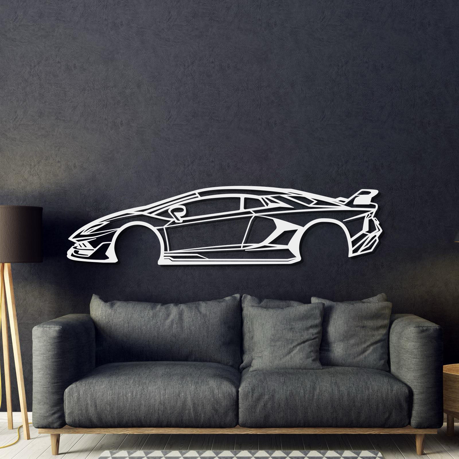 2018 Aventador SVJ Metal Car Wall Art - MT0613