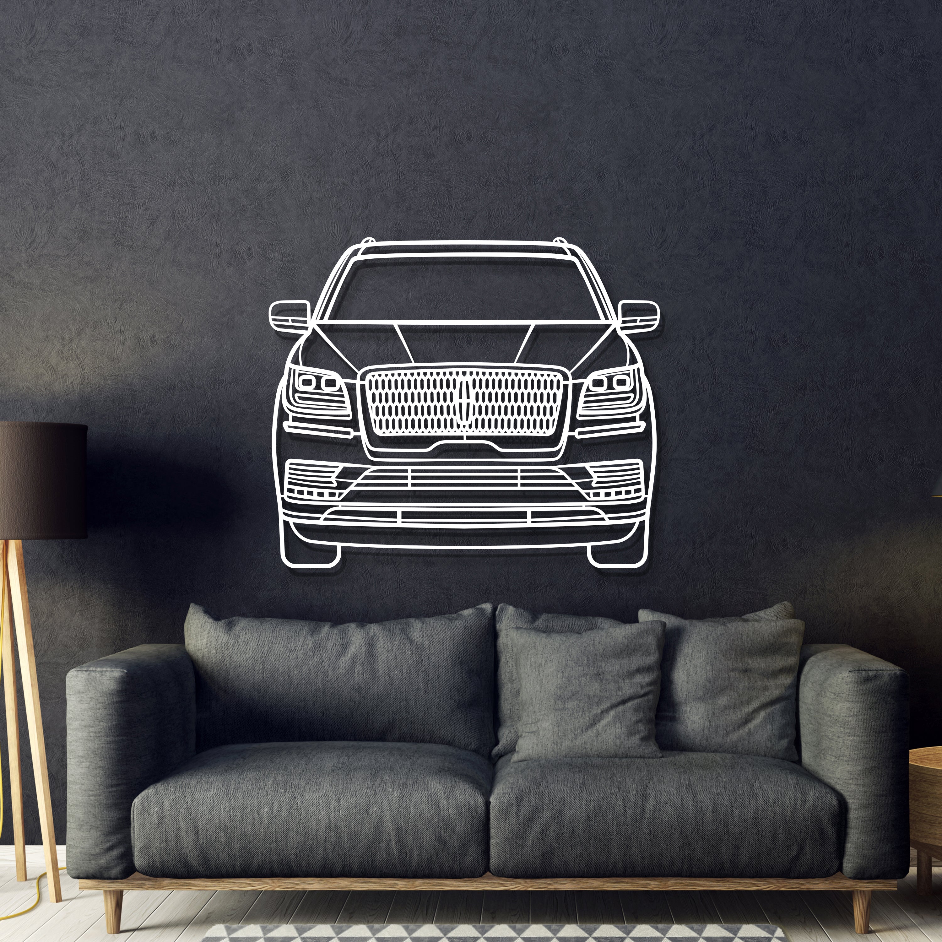 2018 Navigator Front View Metal Car Wall Art - MT1360