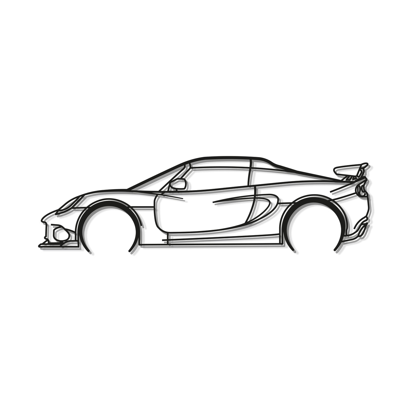 Industrial Style Lotus Elise Cup 250 Metal Wall Decor Minimalist Silhouette