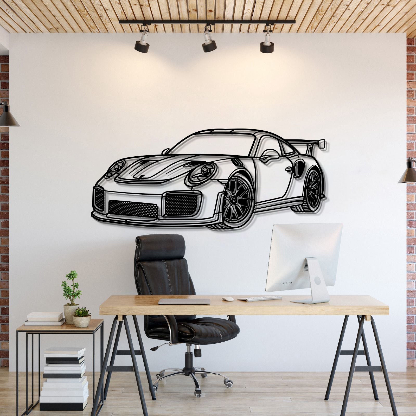 Perspective Metal Car Wall Art - MT0461