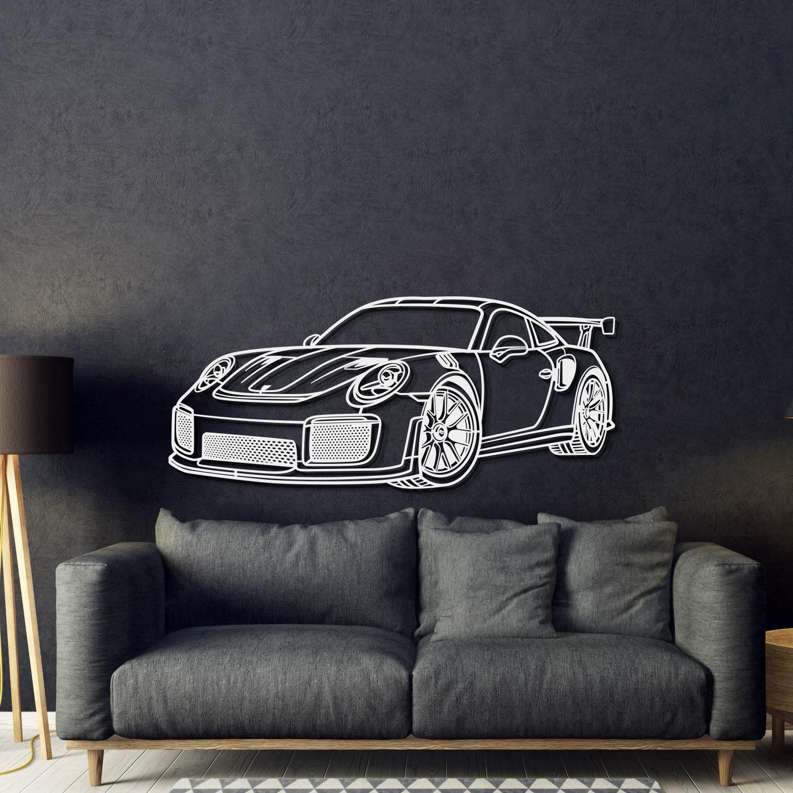 2018 GT2 RS Perspective Metal Car Wall Art - MT0461