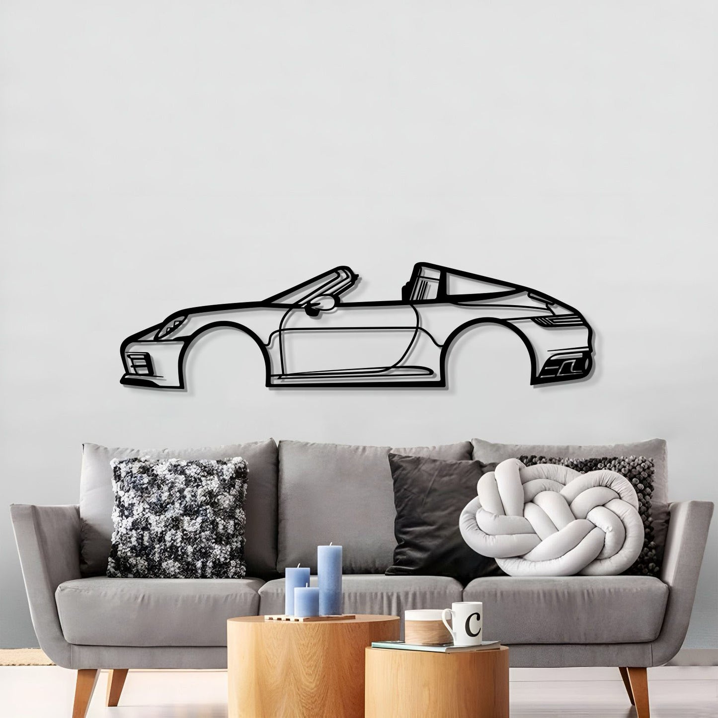 2018 911 Targa 4S Metal Car Wall Art  - MT0610