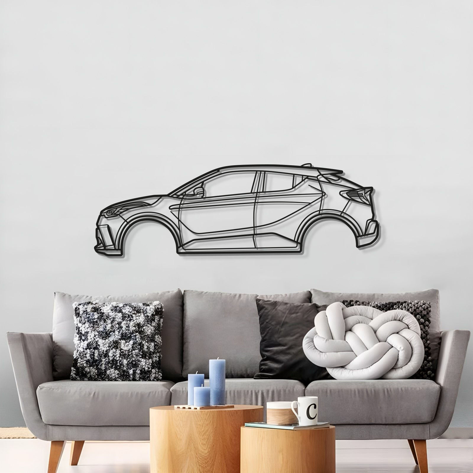 2018 C-HR 1st gen (AX10) Metal Car Wall Art - MT0614