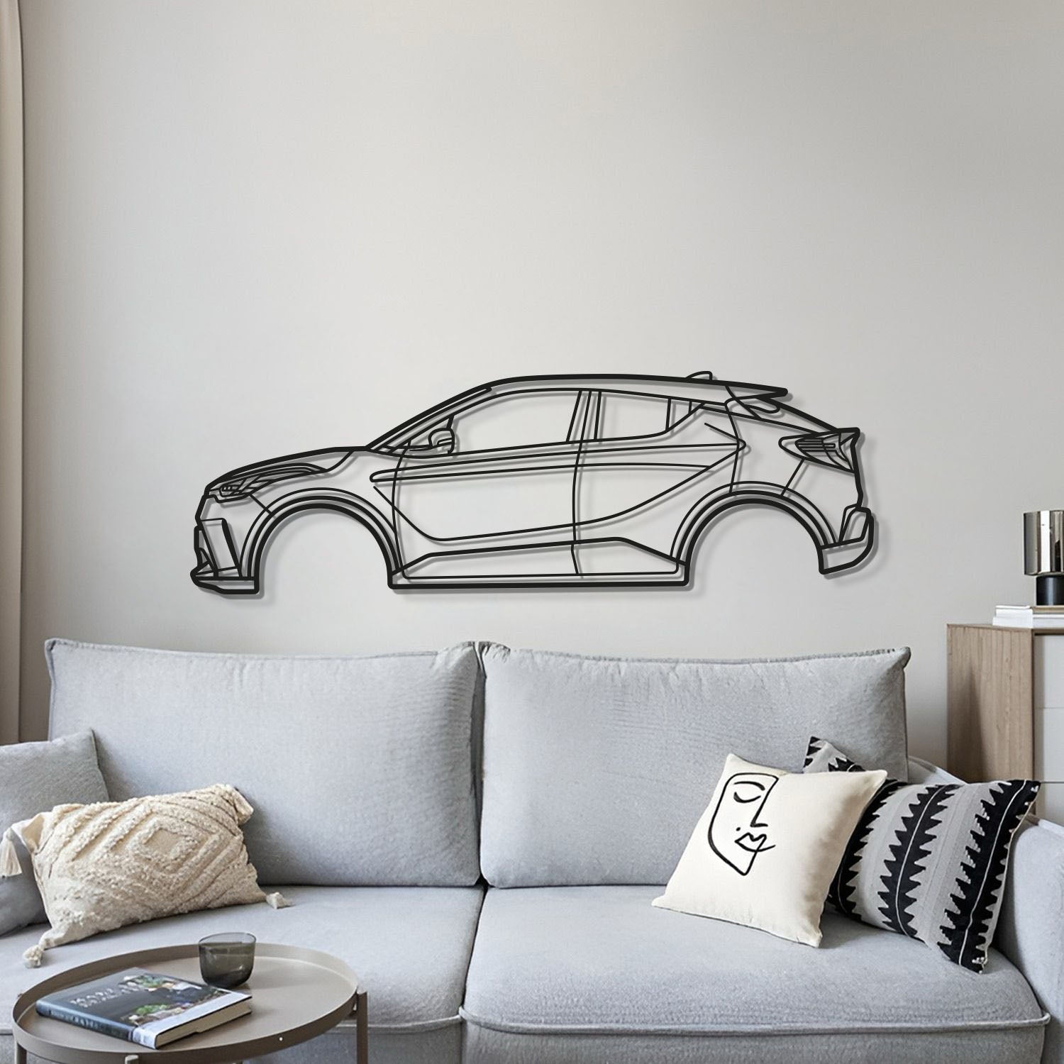 2018 C-HR 1st gen (AX10) Metal Car Wall Art - MT0614