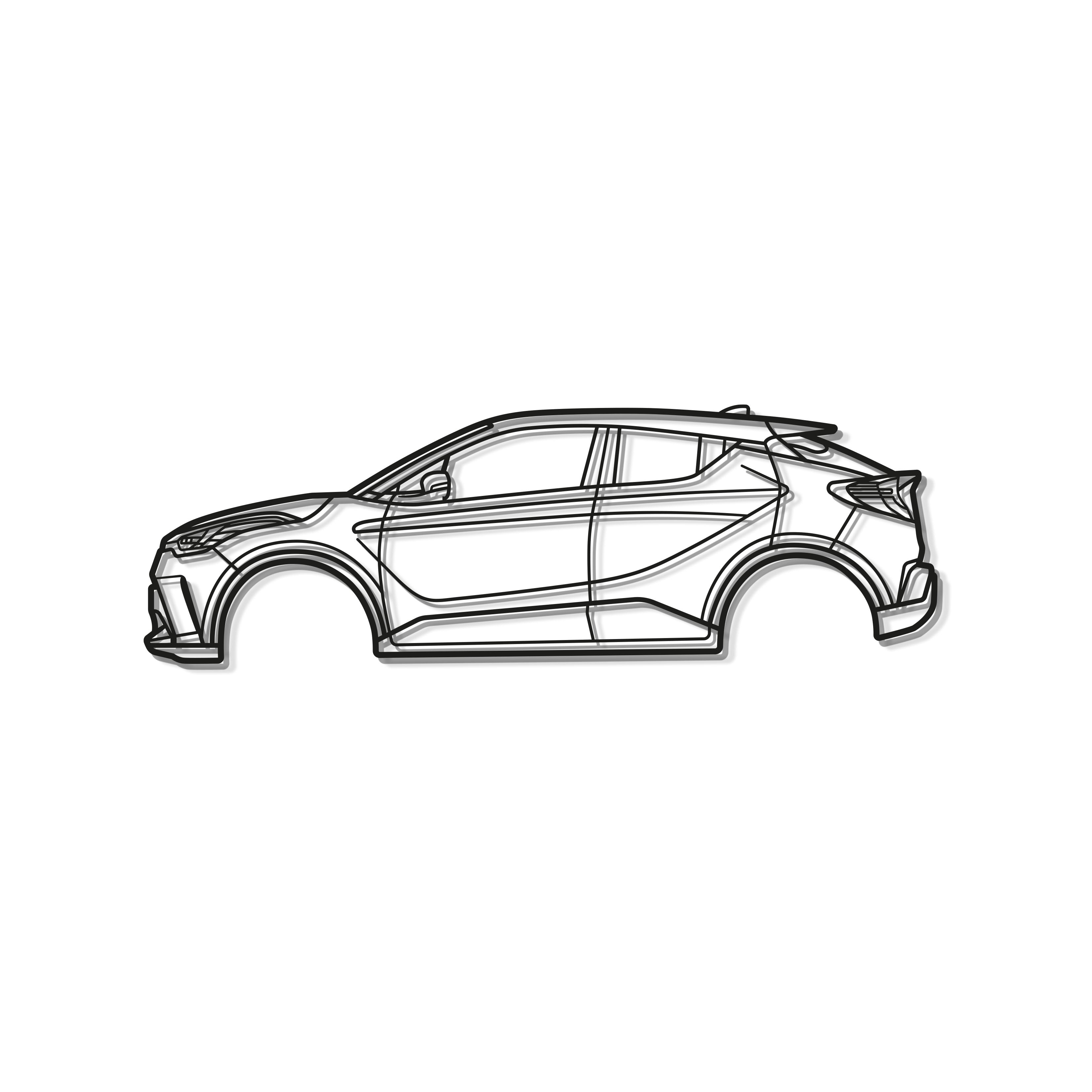 2018 C-HR 1st gen (AX10) Metal Car Wall Art - MT0614