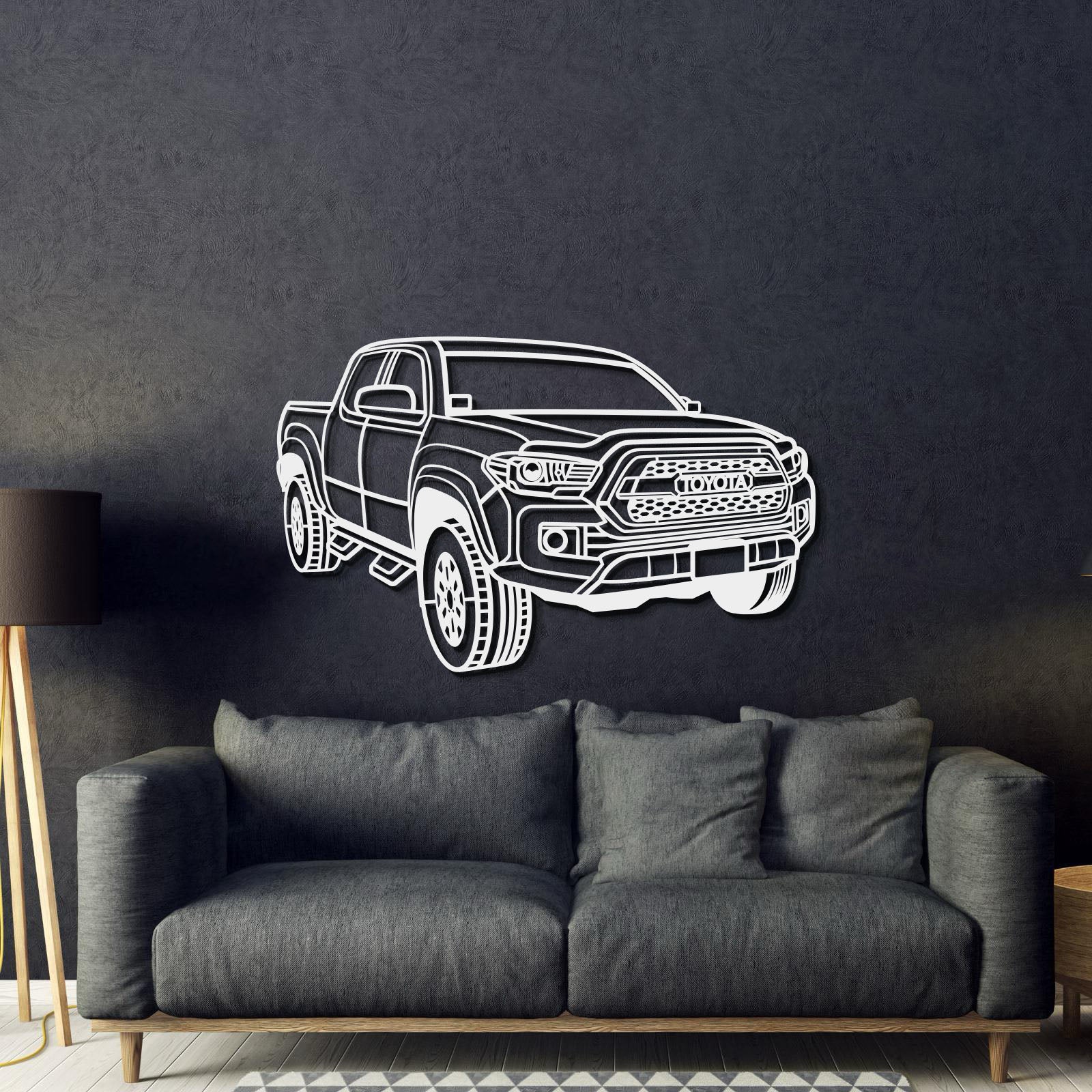 2018 Tacoma Perspective Metal Car Wall Art - MT0469