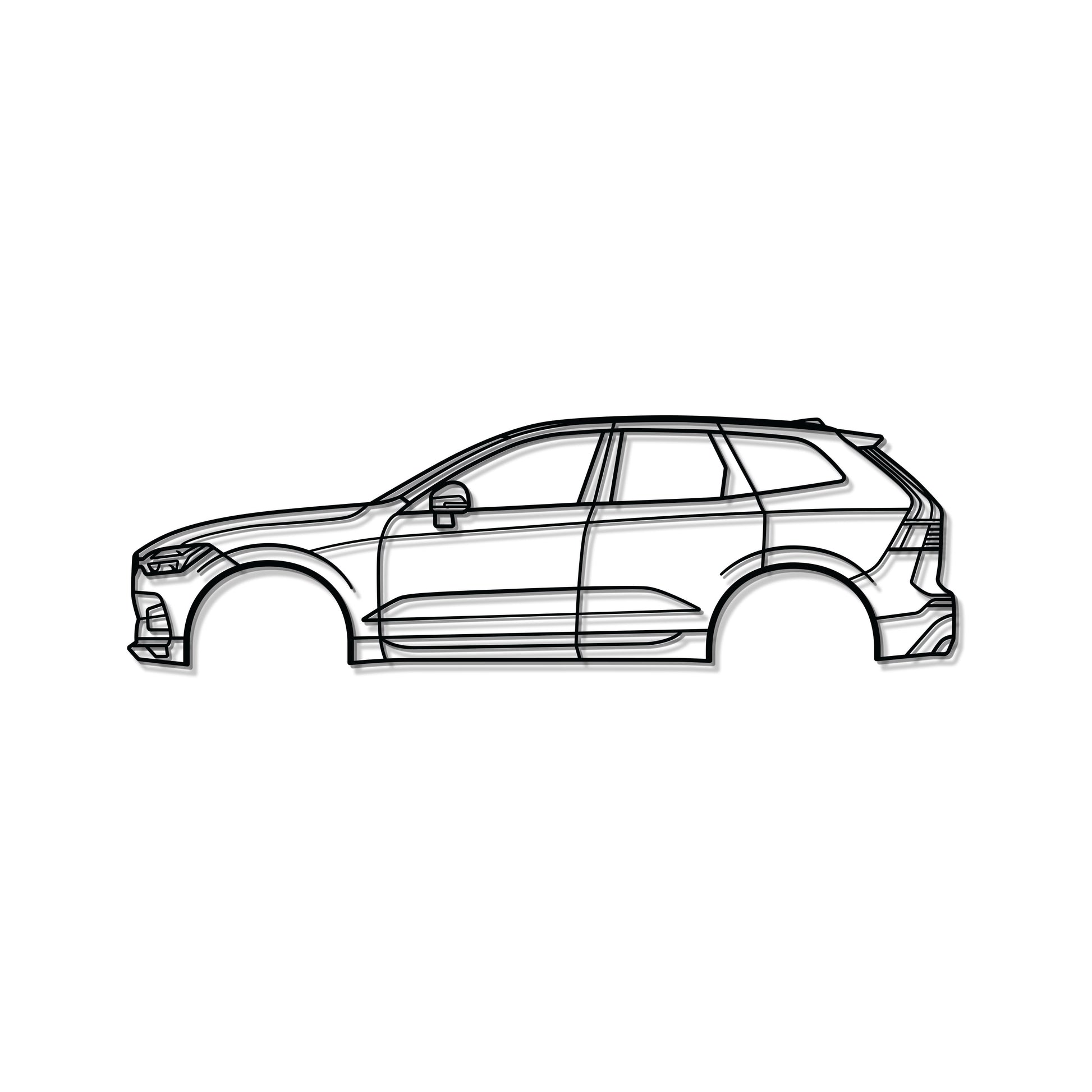 Industrial Style 2018 Volvo XC60 2nd Gen Metal Wall Decor Minimalist Silhouette