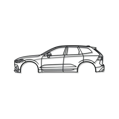 Industrial Style 2018 Volvo XC60 2nd Gen Metal Wall Decor Minimalist Silhouette
