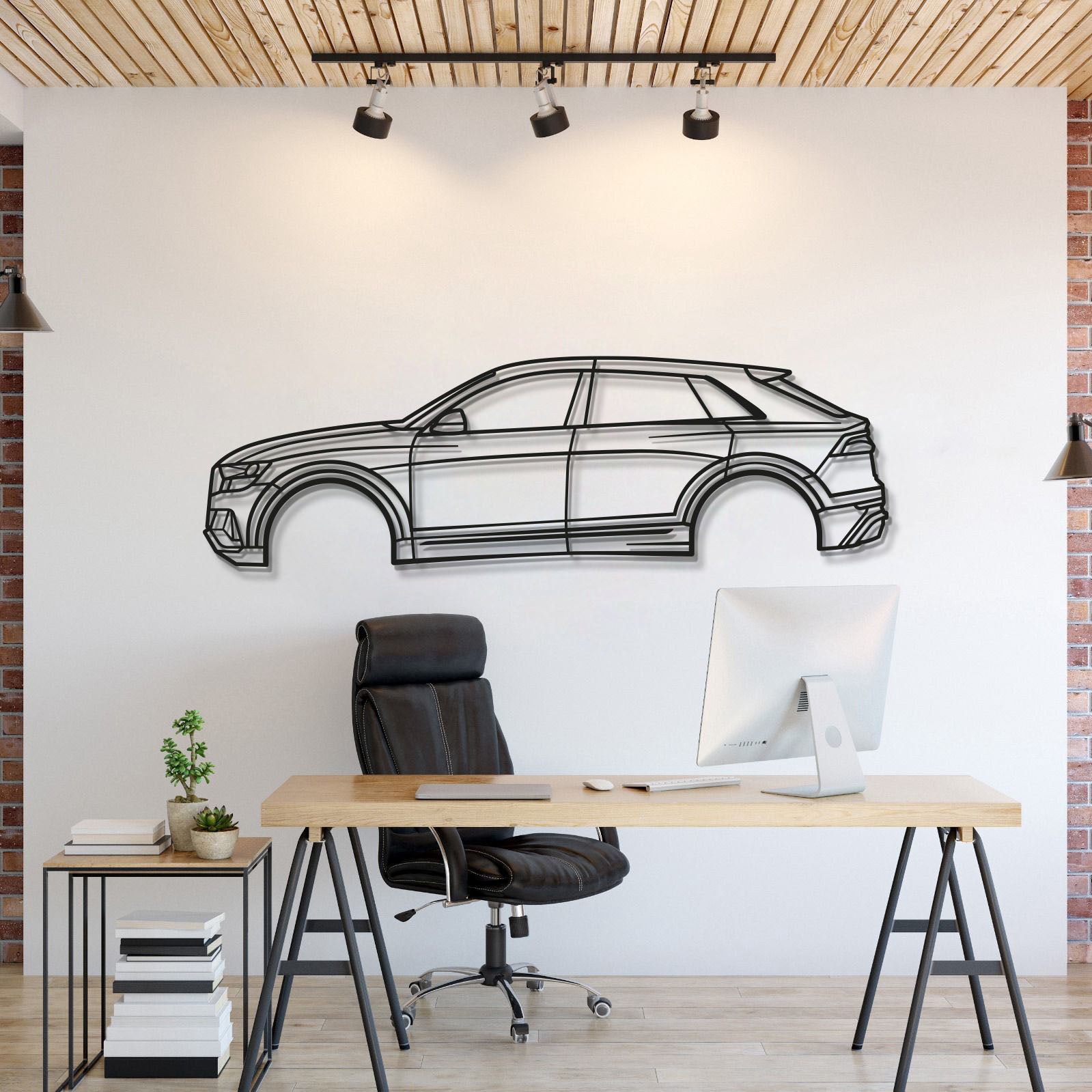 2019 Q8 1st Gen Metal Car Wall Art - MT0674