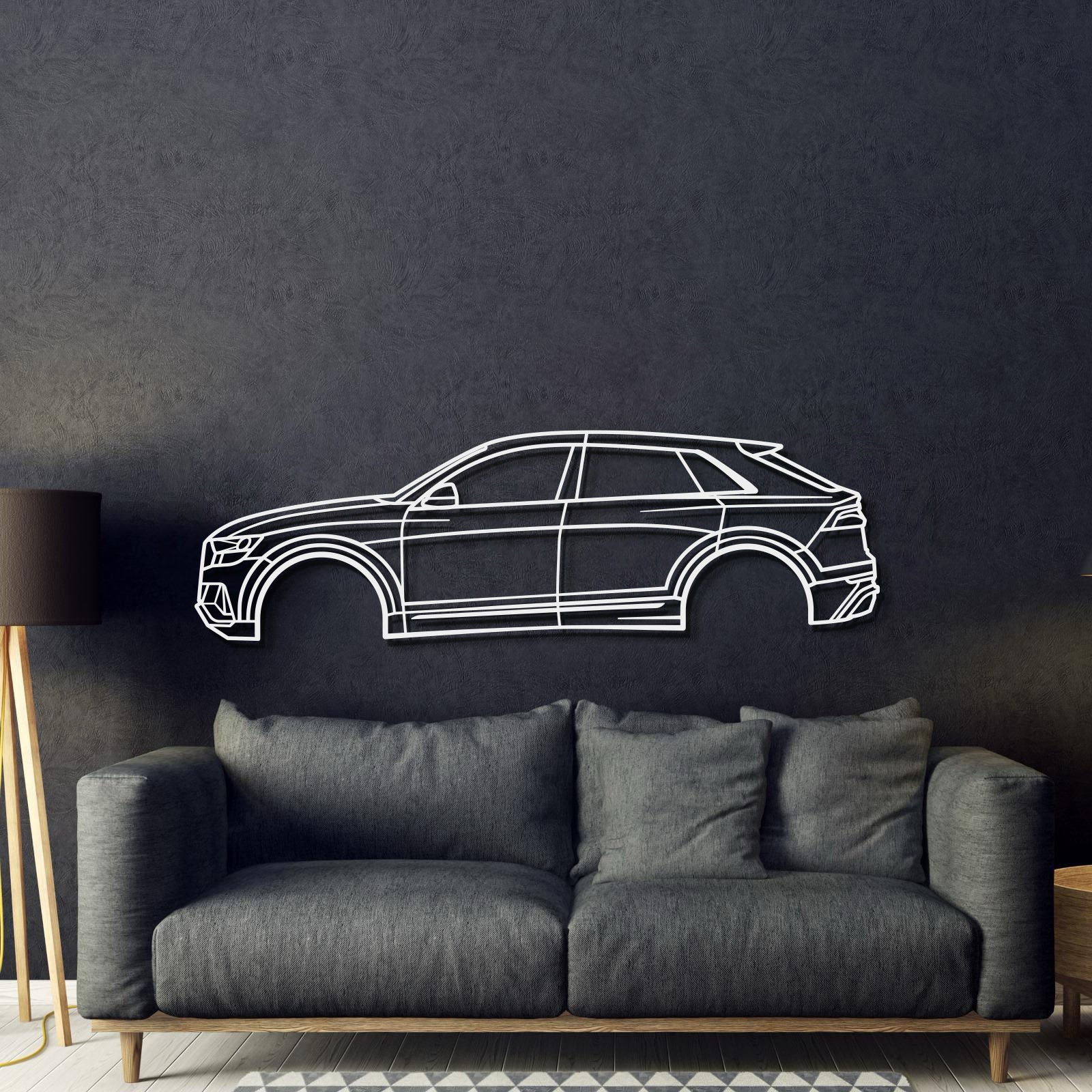 2019 Q8 1st Gen Metal Car Wall Art - MT0674