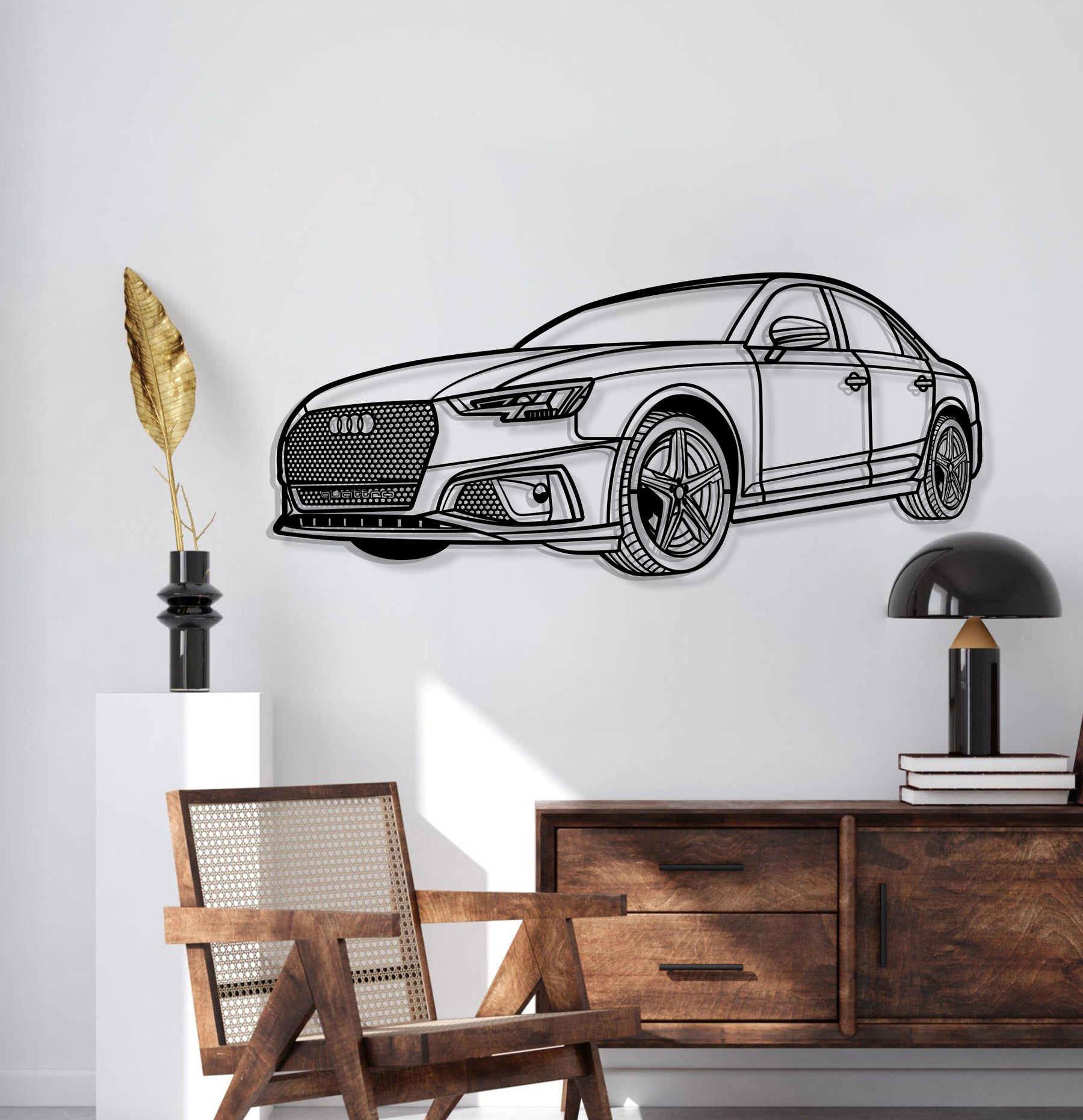 2019 A4 Perspective Metal Car Wall Art - MT1238