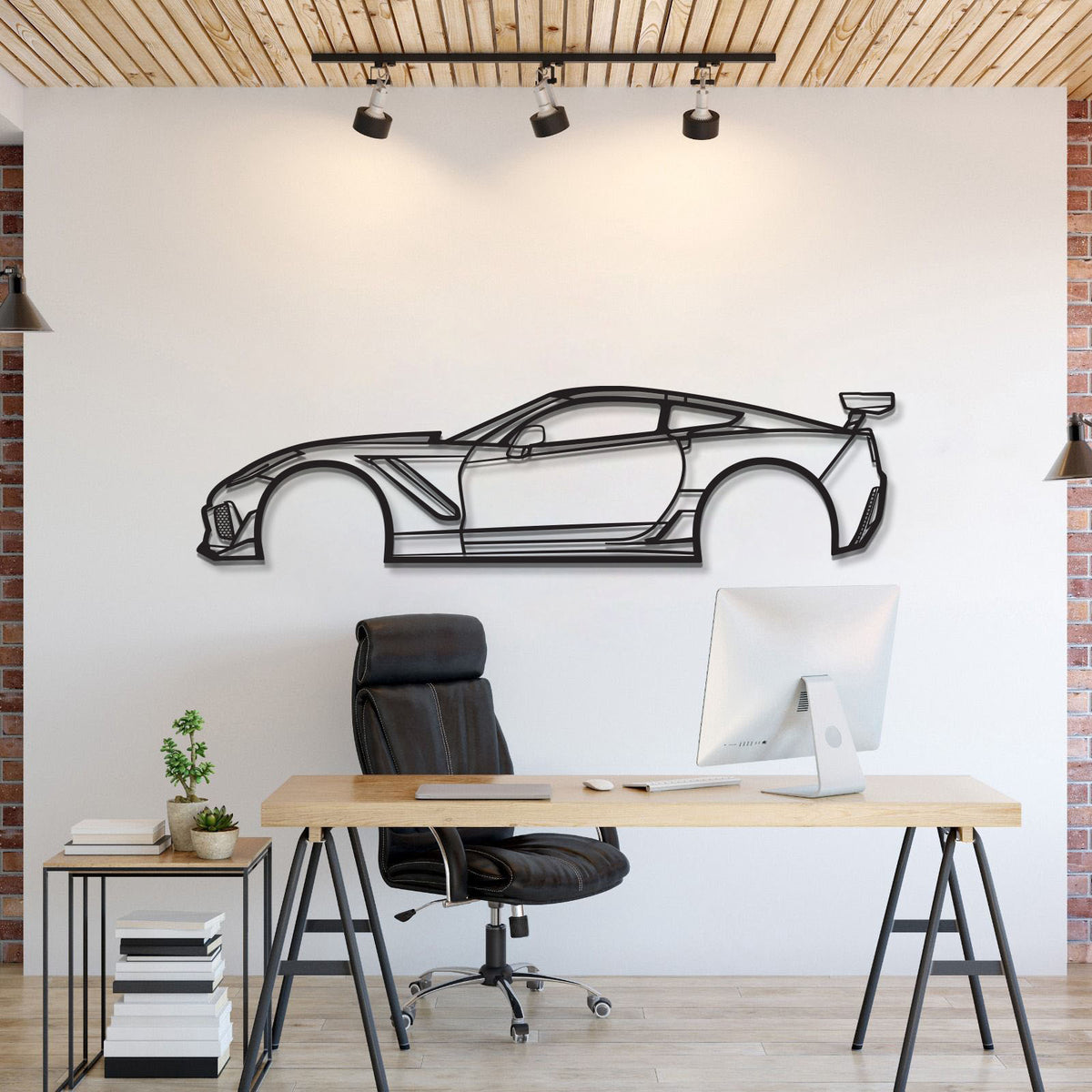 2019 Chevrolet Corvette ZR1 3ZR Metal Wall Art Laser Cut 2 Mm Steel Silhouette
