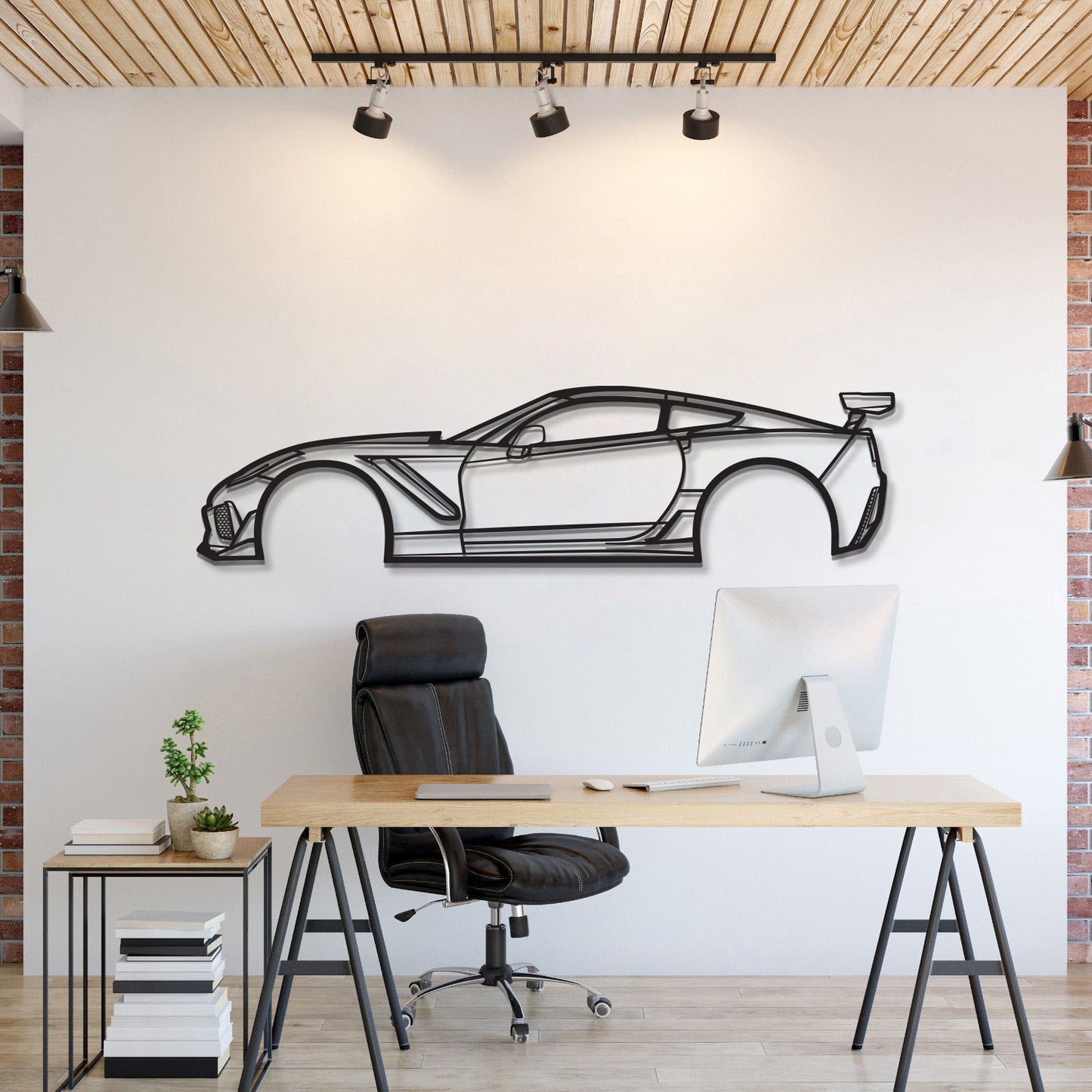 2019 Chevrolet Corvette ZR1 3ZR Metal Wall Art Laser Cut 2 Mm Steel Silhouette