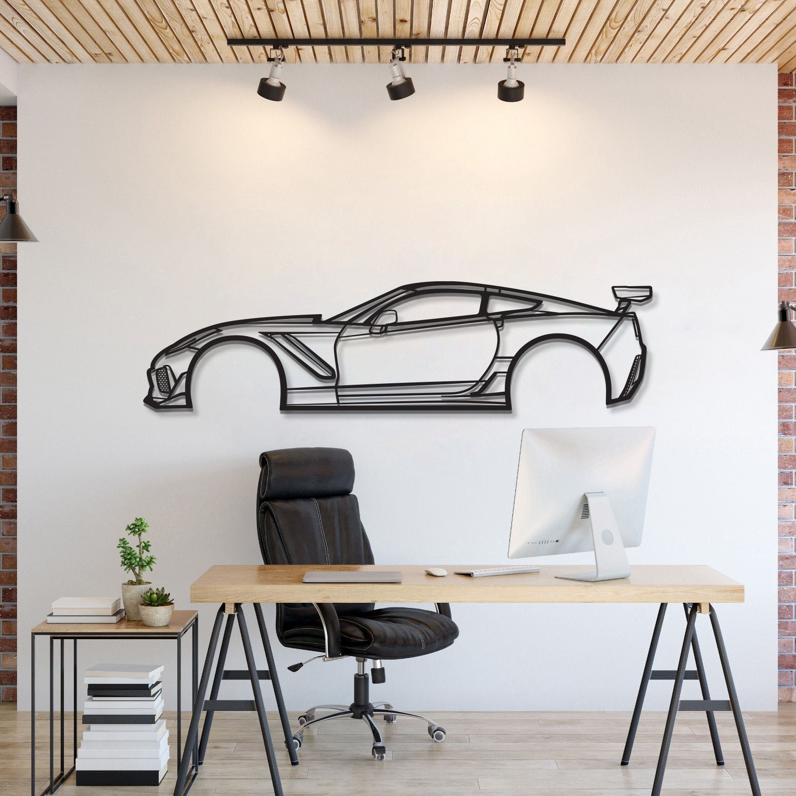 2019 Chevrolet Corvette ZR1 3ZR Metal Wall Art Laser Cut 2 Mm Steel Silhouette