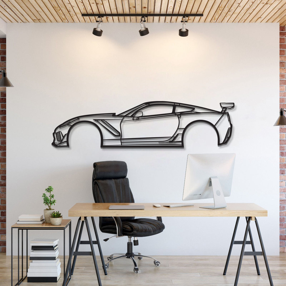 2019 Corvette ZR1 3ZR Metal Car Wall Art - MT0653