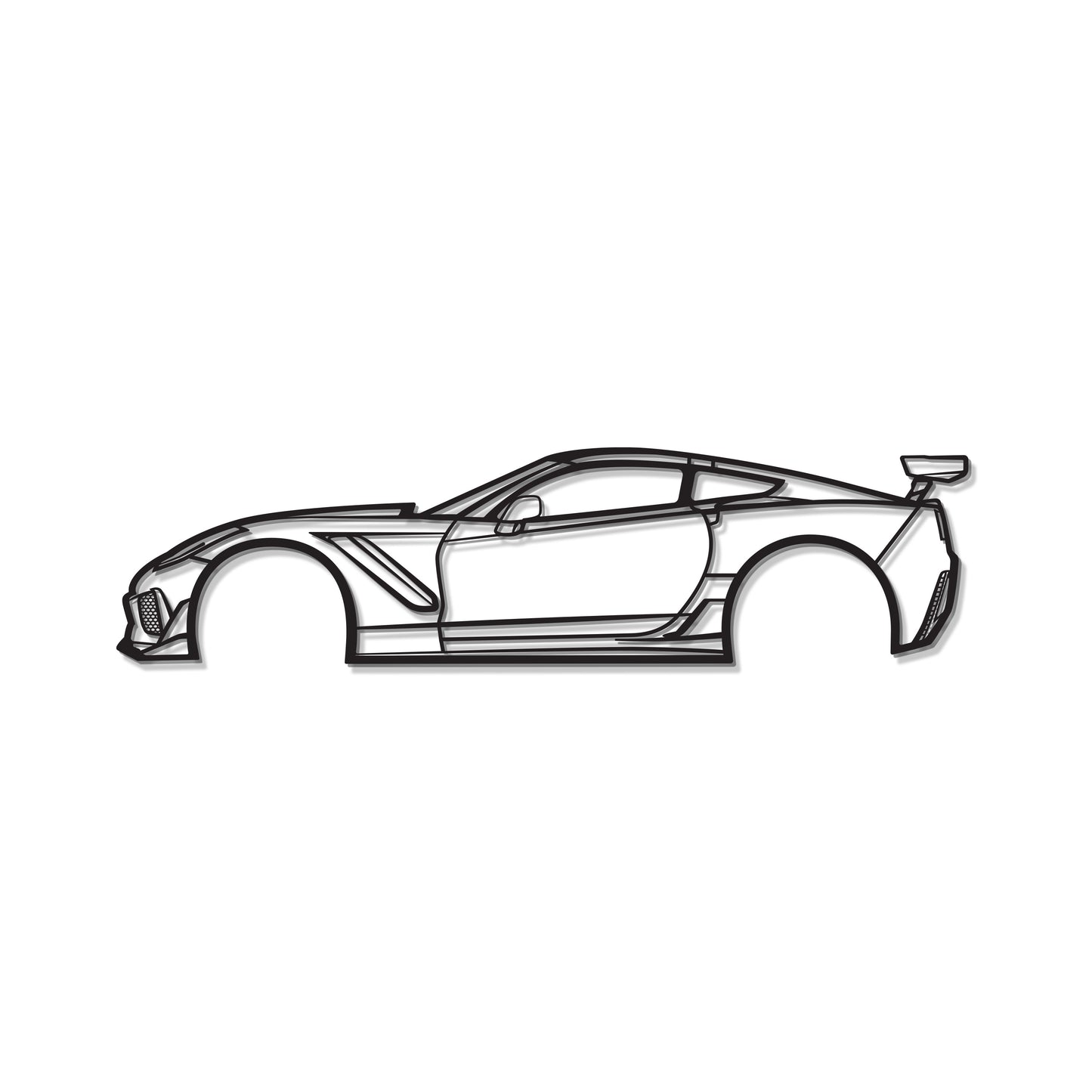 Industrial Style 2019 Chevrolet Corvette ZR1 3ZR Metal Wall Decor Minimalist Silhouette