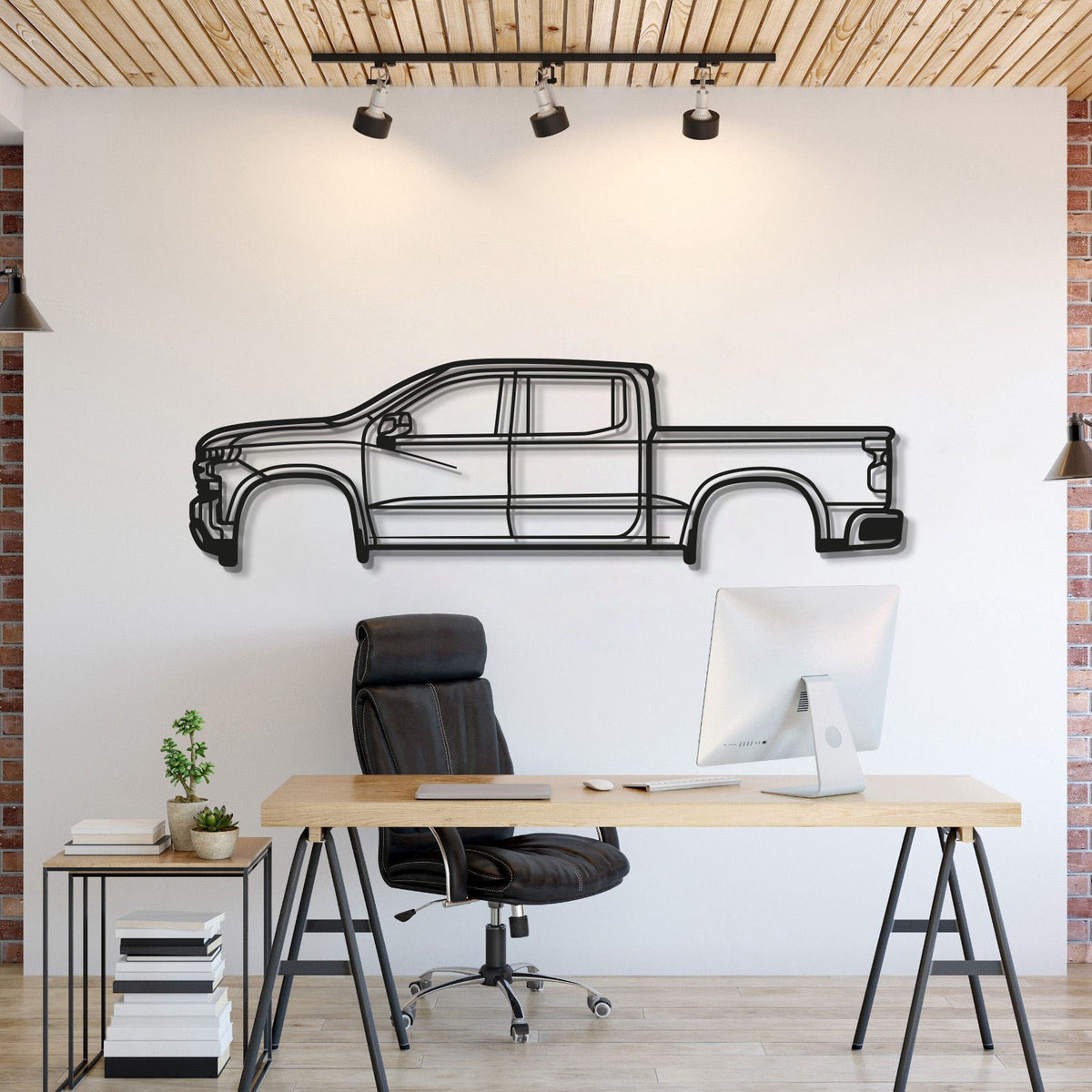 2019 Silverado 1500 4th Gen Metal Car Wall Art - MT0681