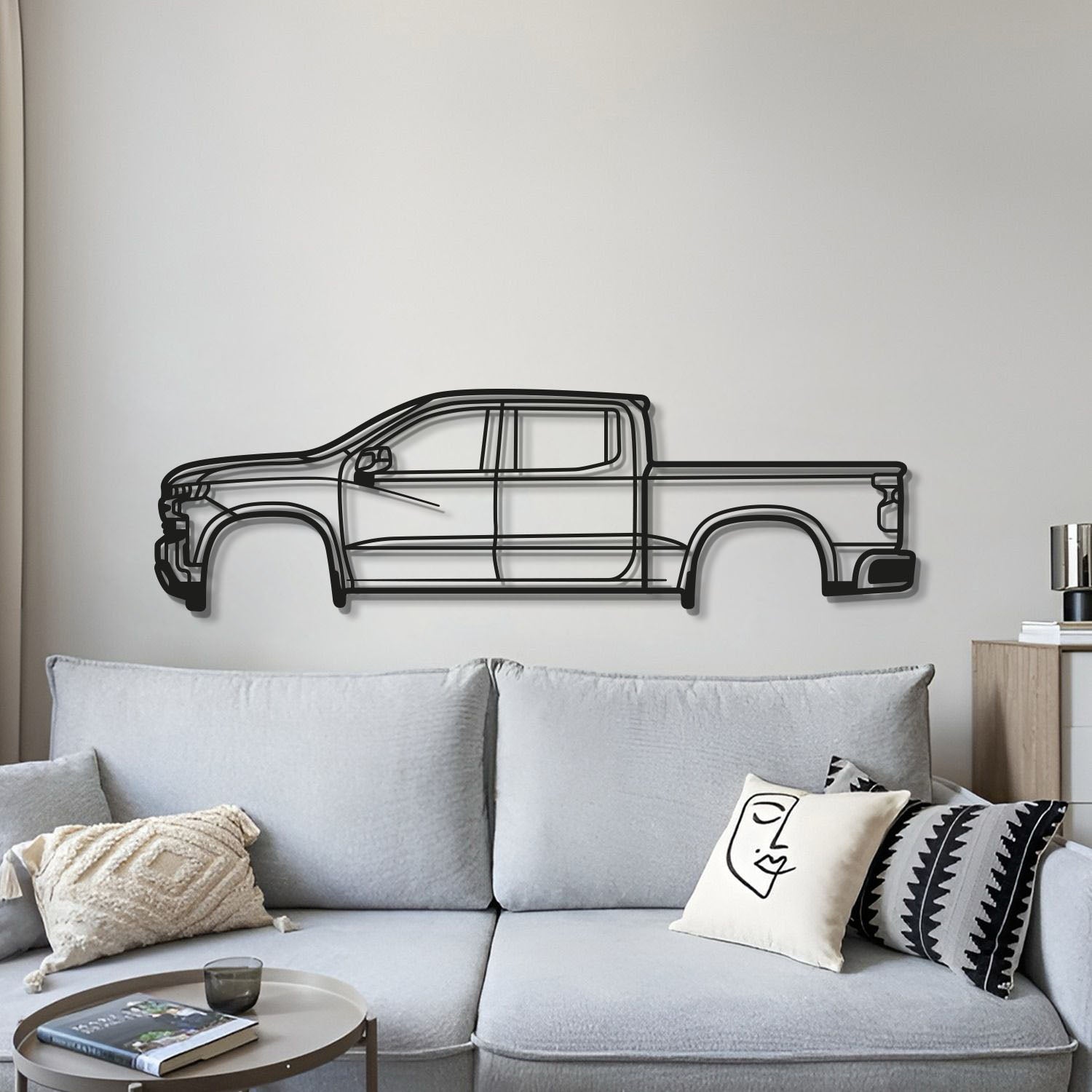 2019 Silverado 1500 4th Gen Metal Car Wall Art - MT0681