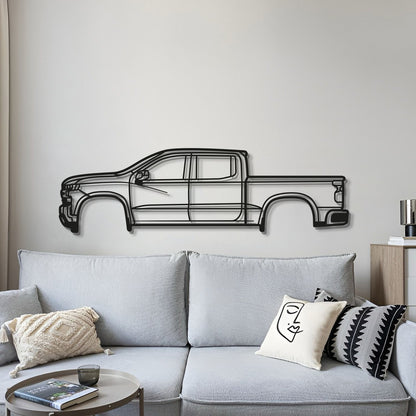 Chevrolet Silverado 1500 4th Generation 2019 Truck Metal Wall Art Ready To Hang