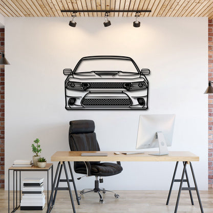 2019 Charger Front View Metal Car Wall Art - MT0652