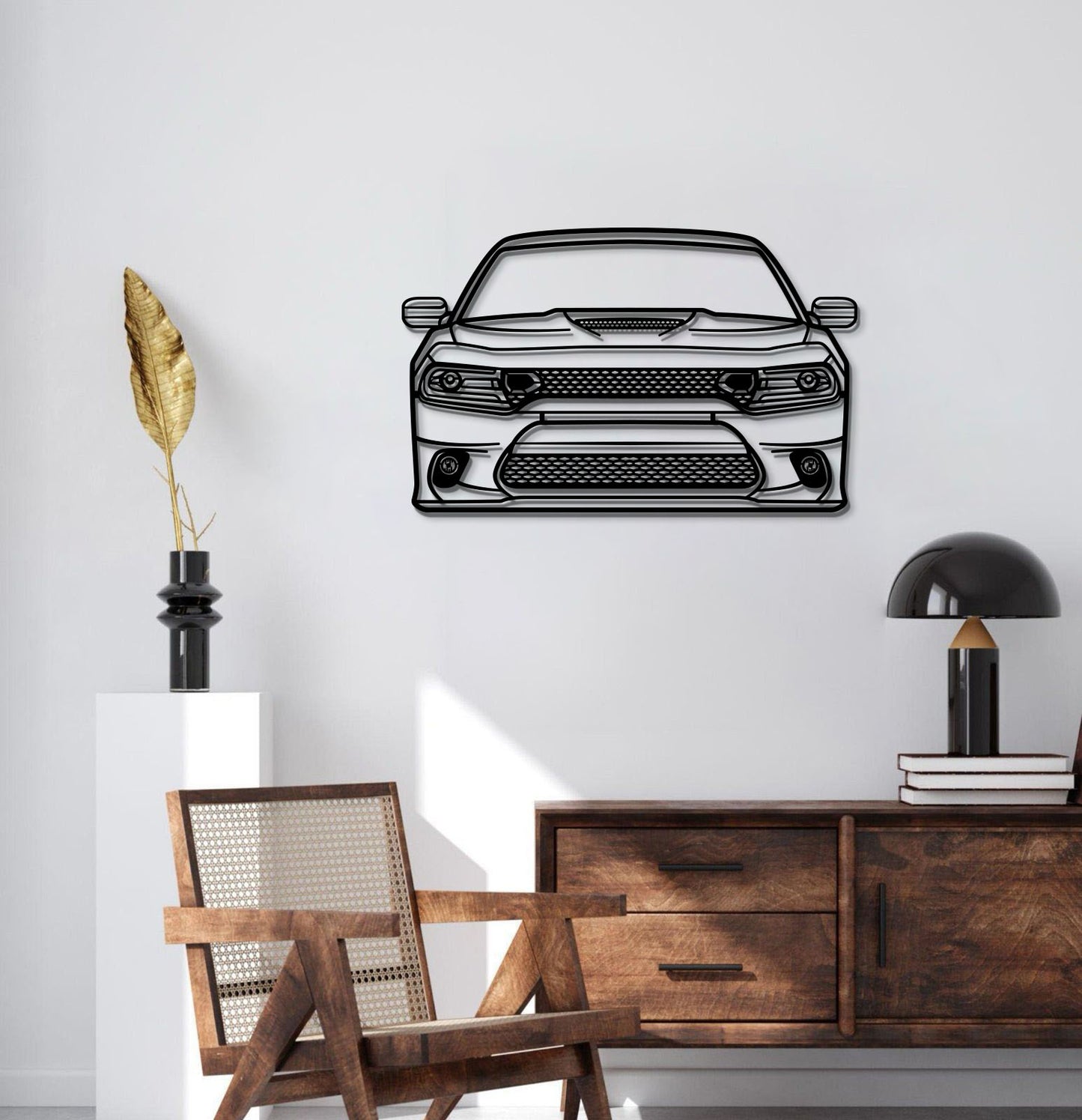 2019 Charger Front View Metal Car Wall Art - MT0652