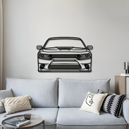 2019 Charger Front View Metal Car Wall Art - MT0652