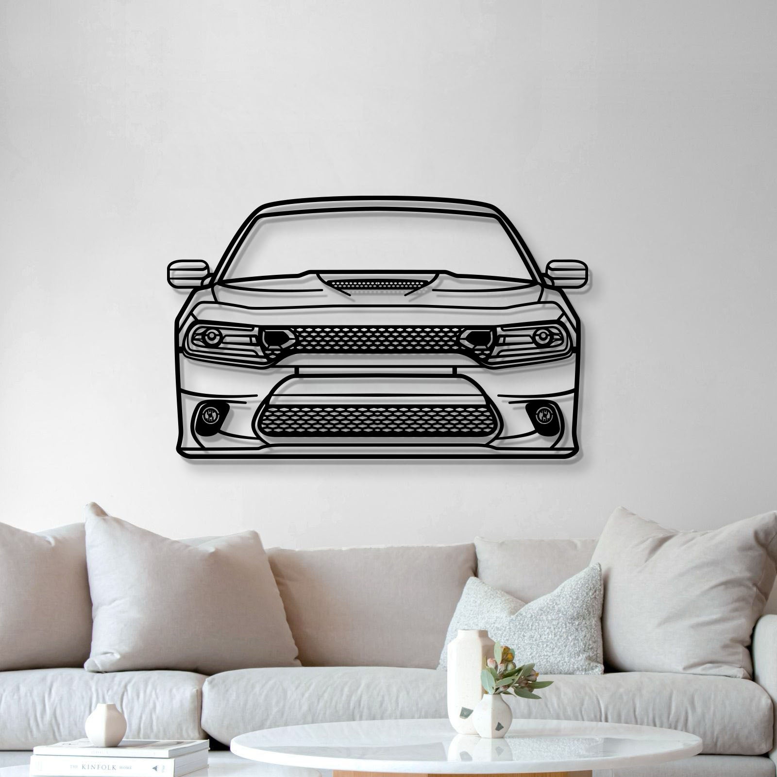 2019 Charger Front View Metal Car Wall Art - MT1341