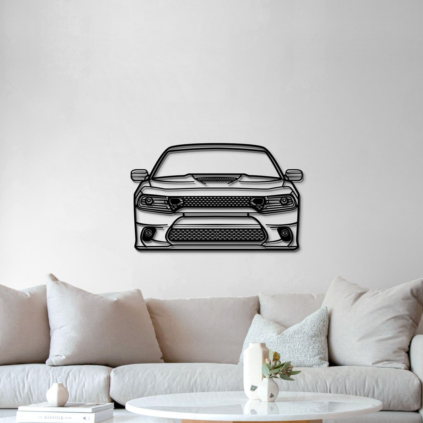 2019 Charger Front View Metal Car Wall Art - MT0652