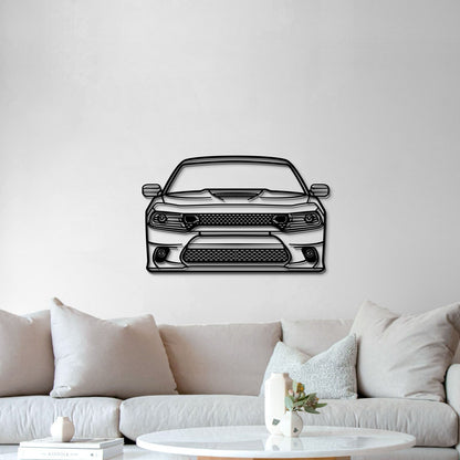 2019 Charger Front View Metal Car Wall Art - MT0652