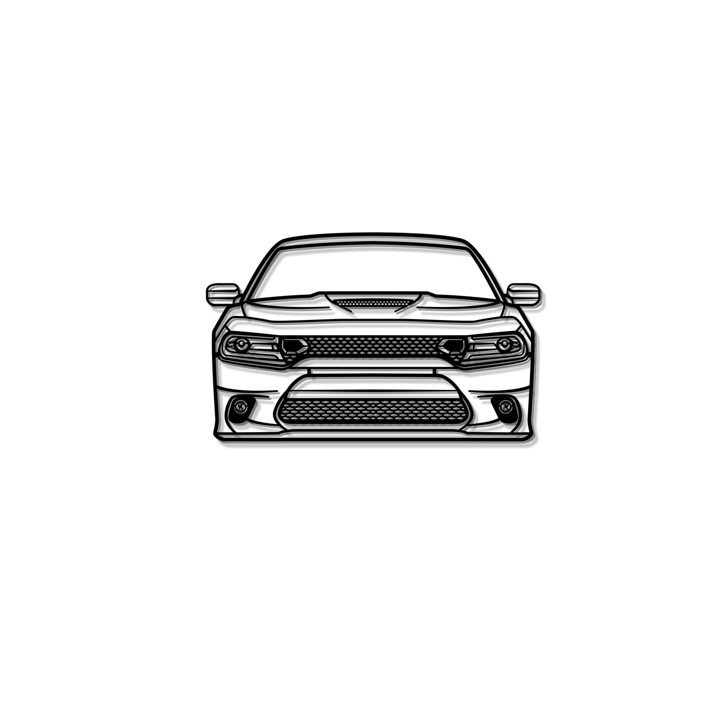 2019 Charger Front View Metal Car Wall Art - MT0652