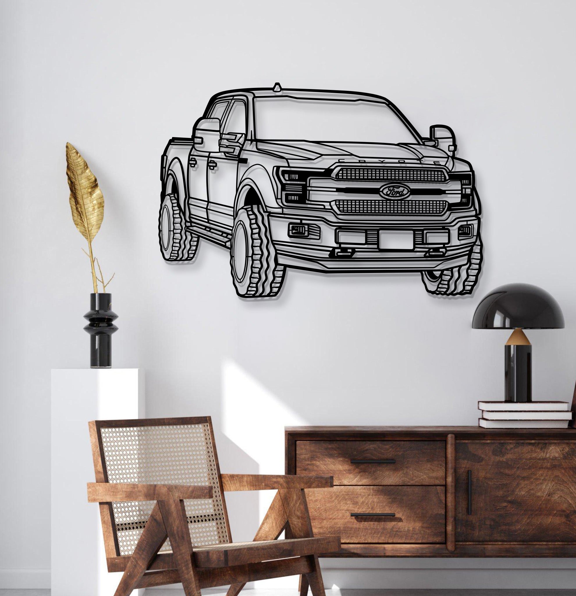 2019 F-150 Perspective Metal Car Wall Art - MT1316