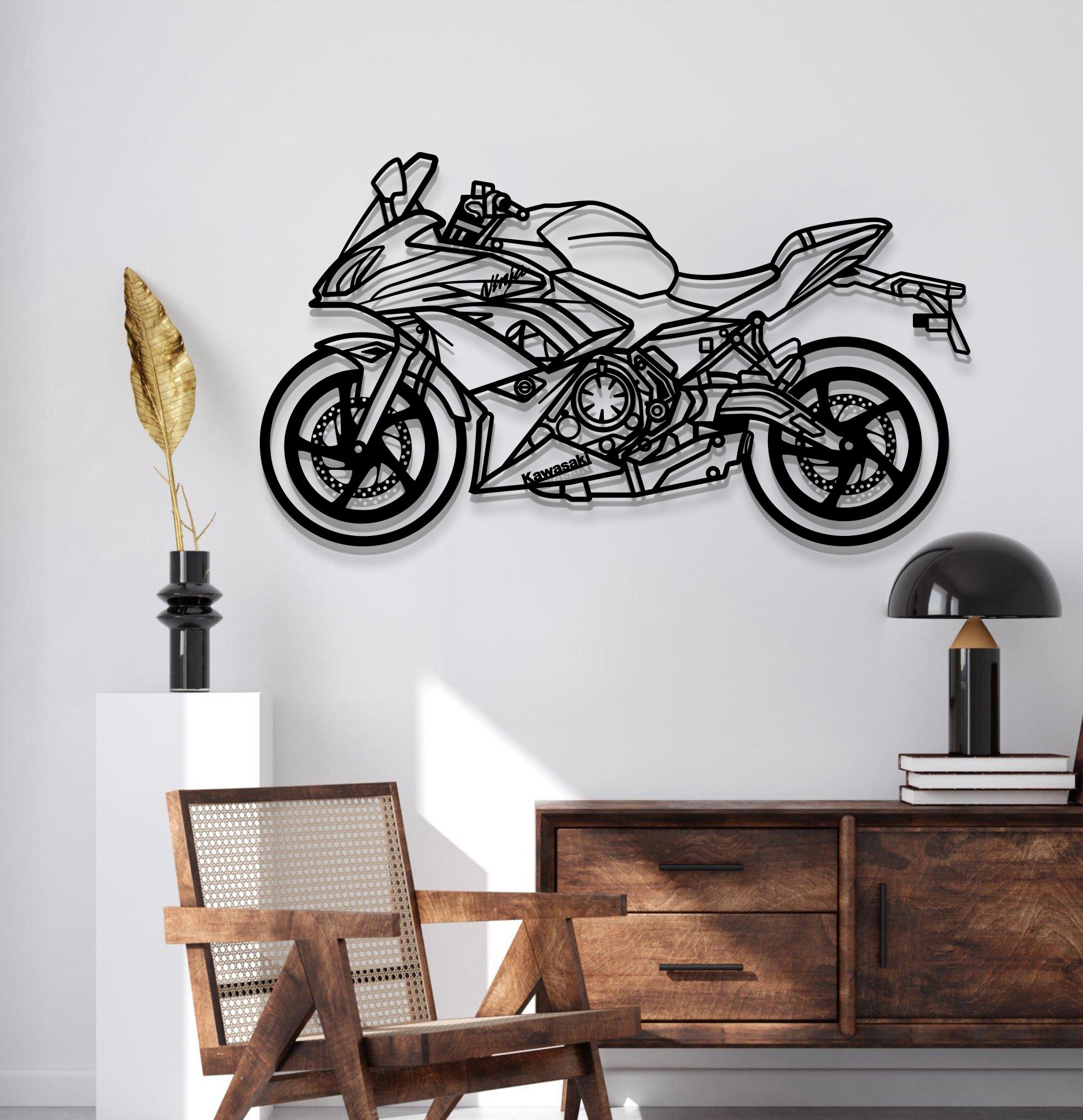 2019 Ninja EX650M Metal Motorcycle Wall Art - MT1405