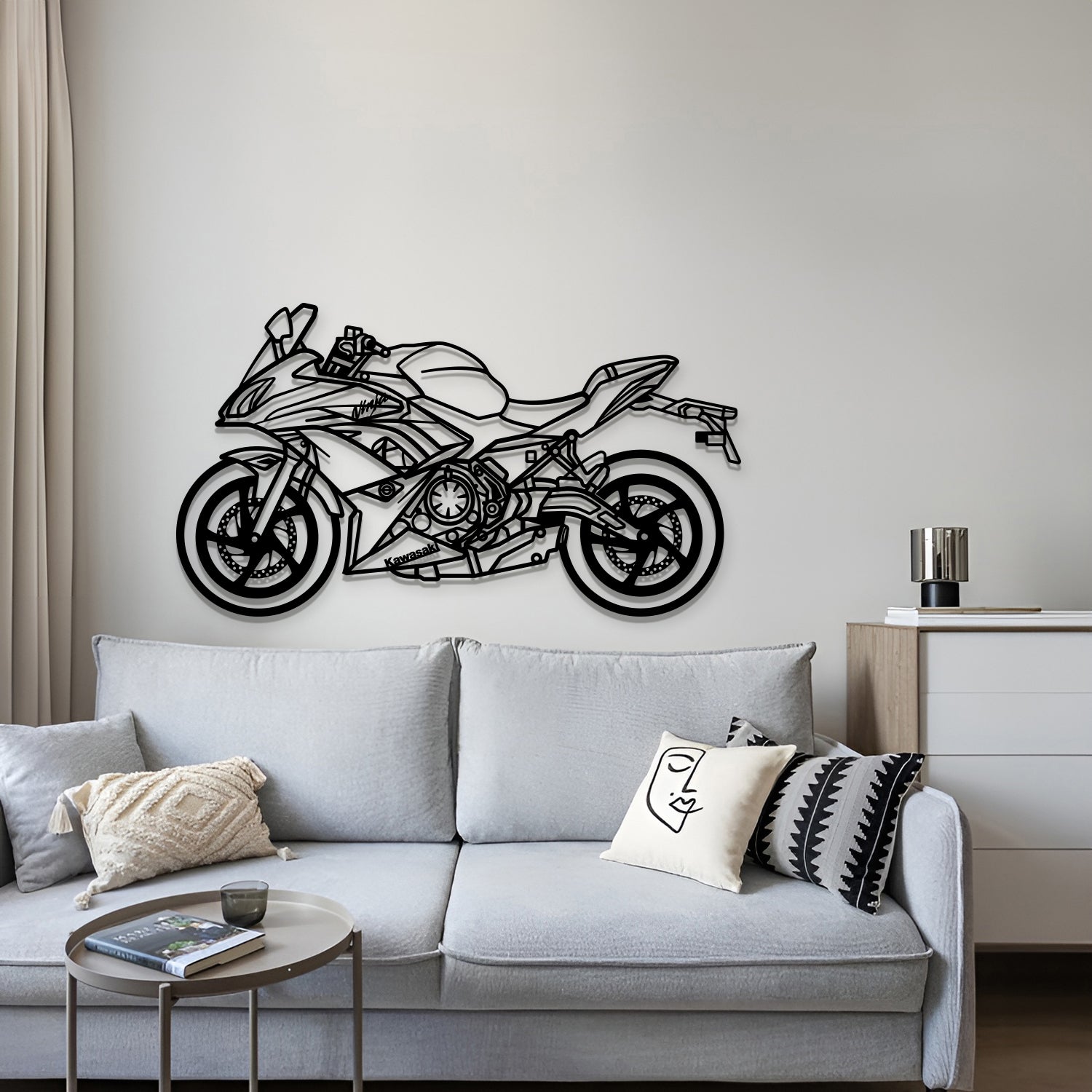 2019 Ninja EX650M Metal Motorcycle Wall Art - MT1405