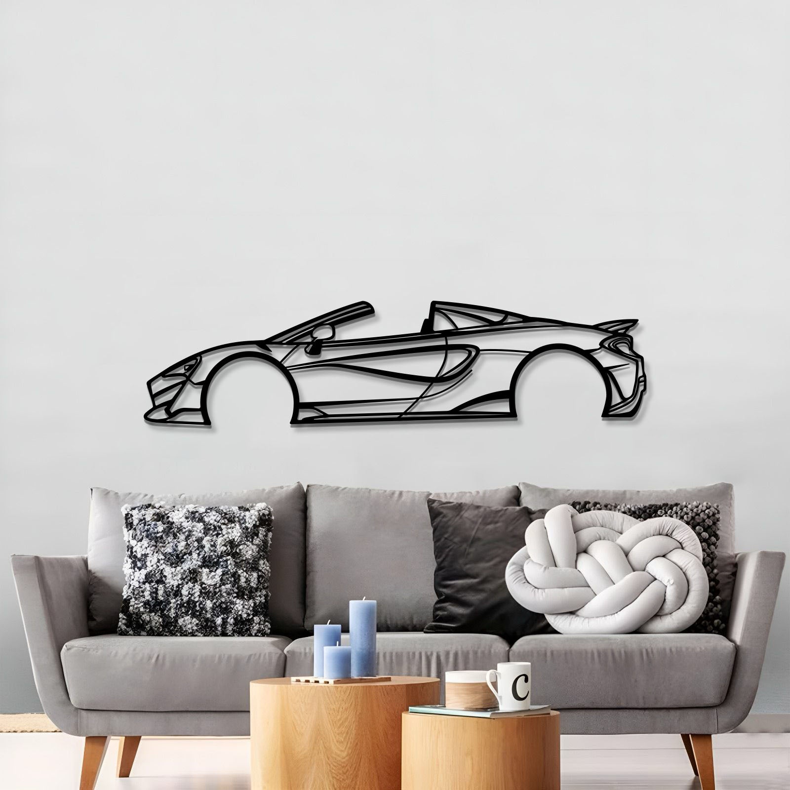 2019 600LT Spider Metal Car Wall Art - MT0645