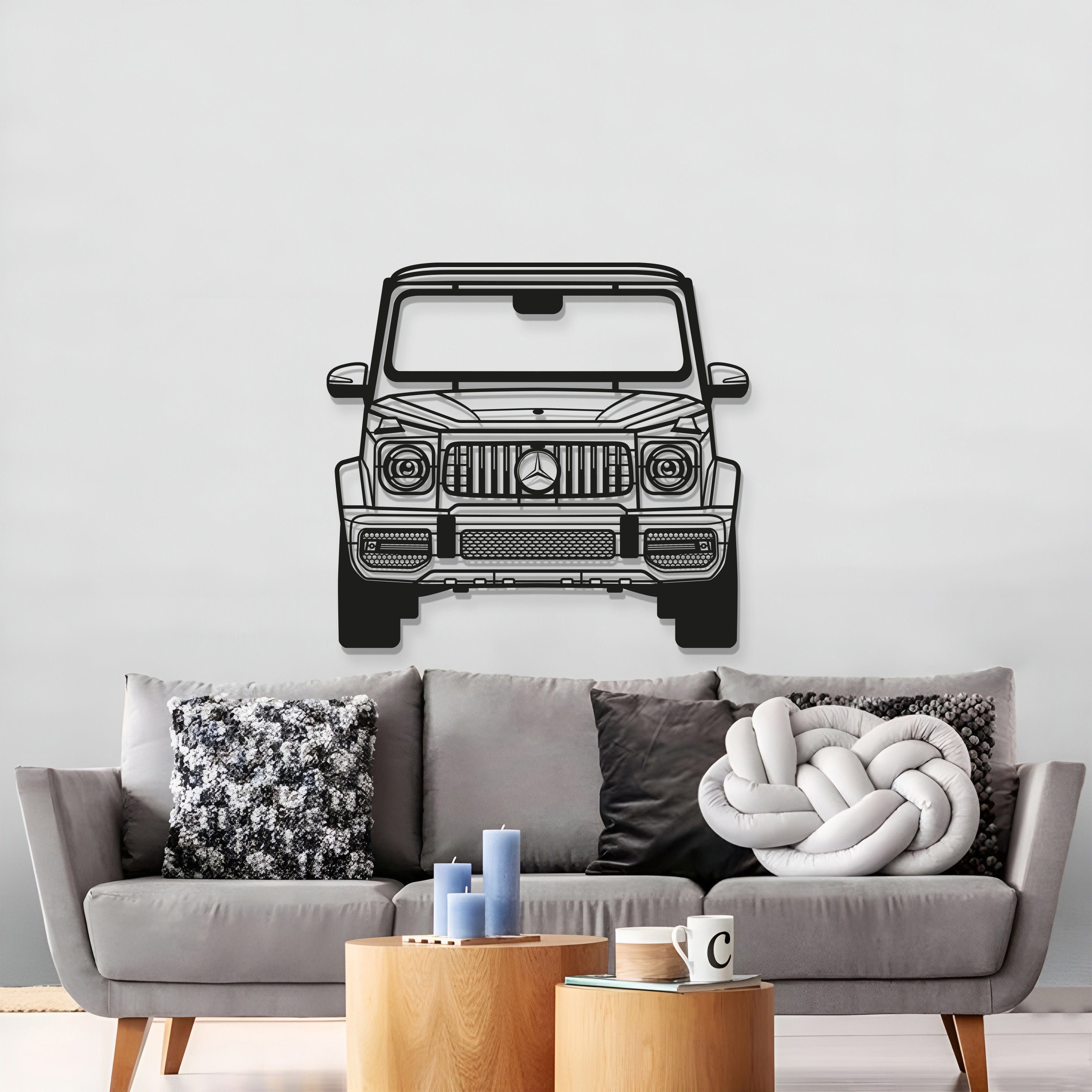 2019 G63 AMG Front View Metal Car Wall Art - MT1361