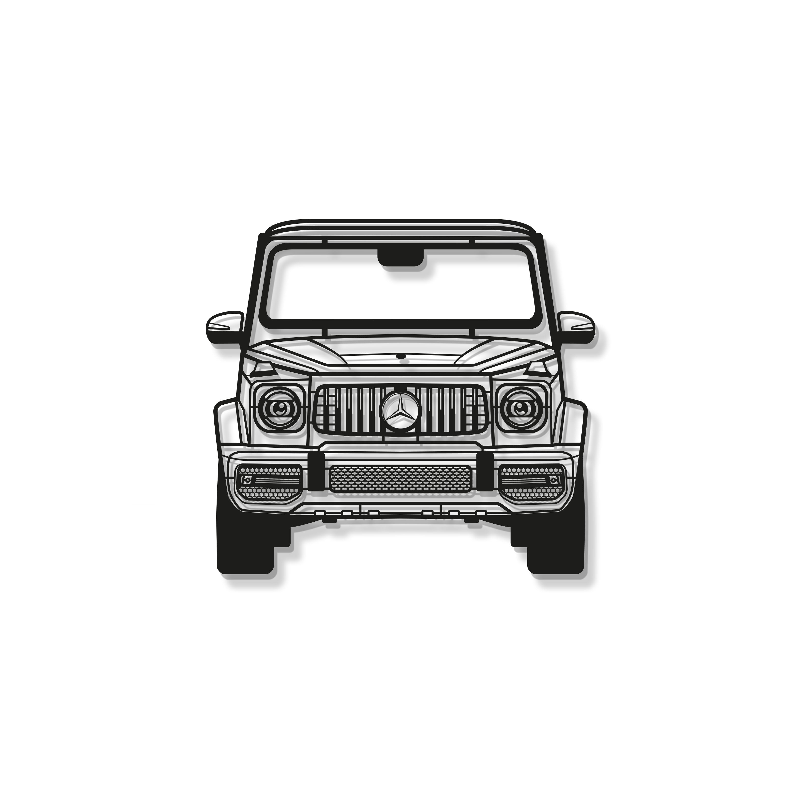 2019 G63 AMG Front View Metal Car Wall Art - MT1361