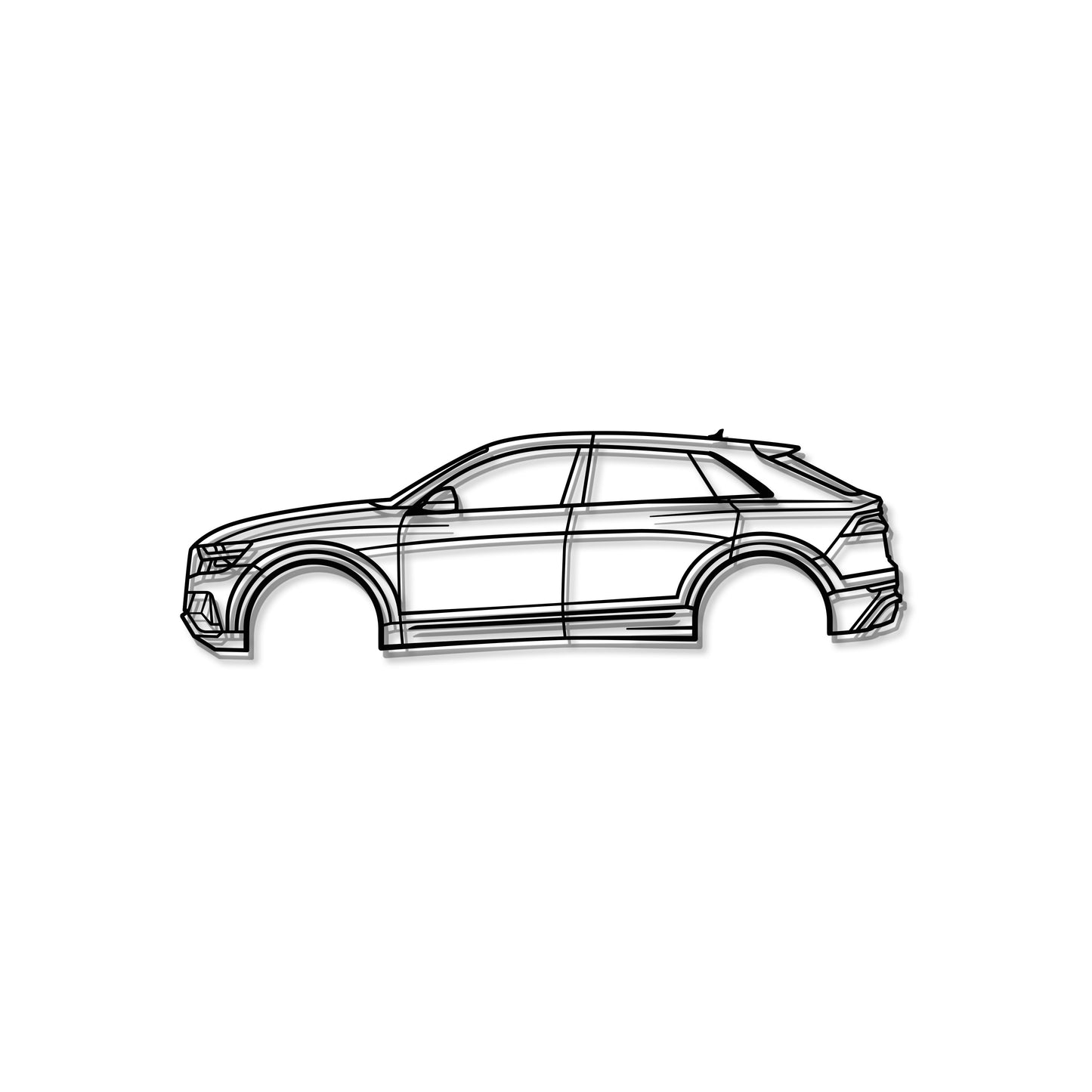 2020 SQ8 1. Generation Metall Auto Wandkunst - MT0723