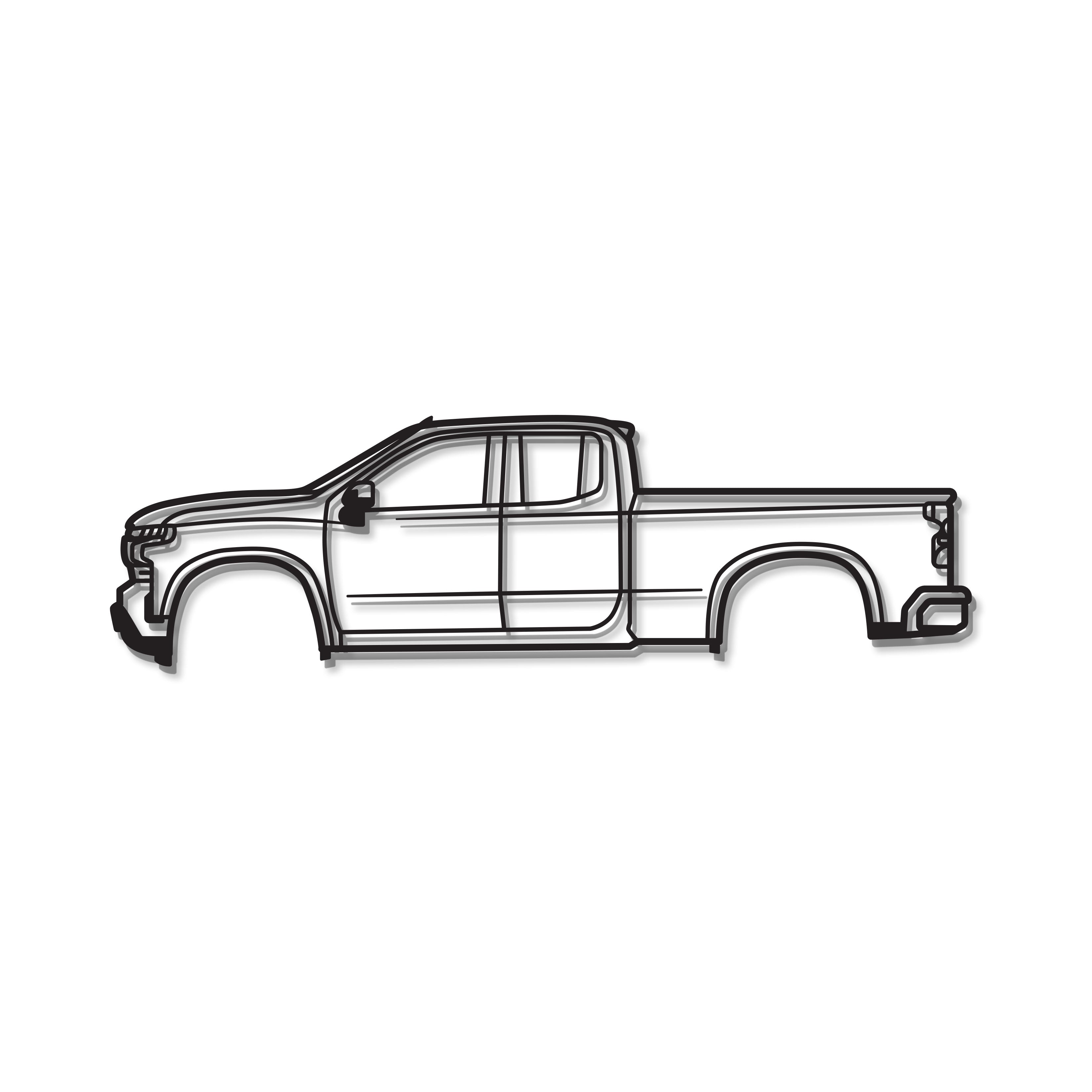 2020 Silverado 2500HD 4th Gen Metal Car Wall Art - MT0720