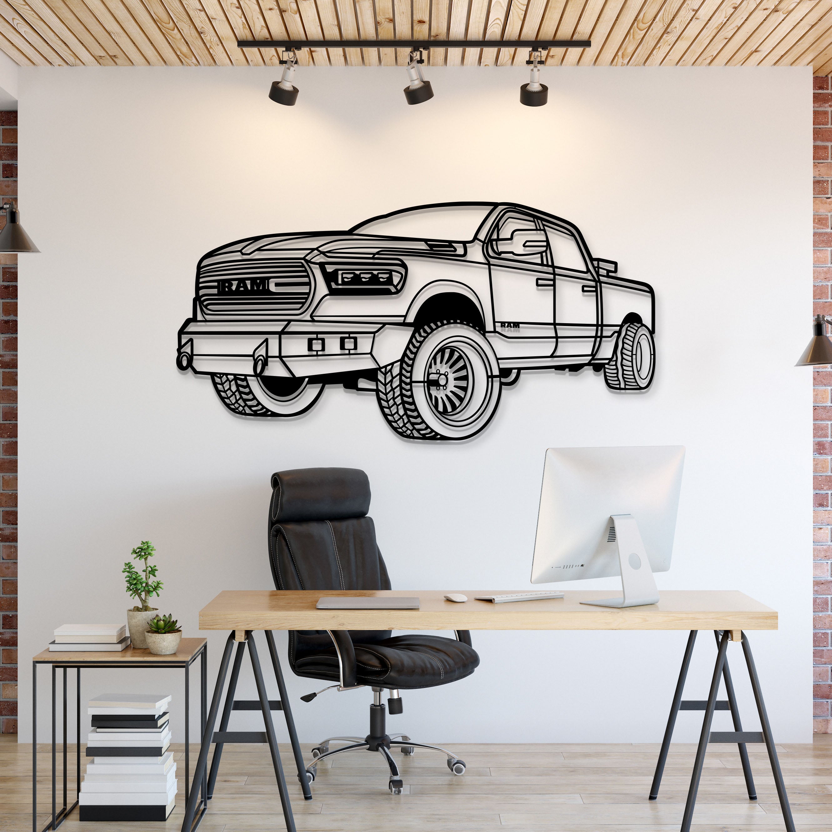 2020 RAM 1500 Perspective Metal Car Wall Art - MT1318