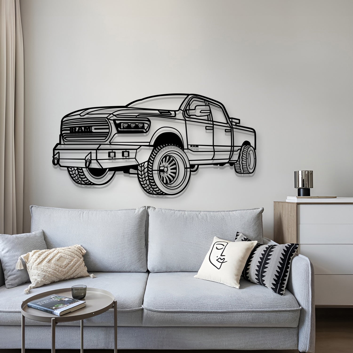 2020 RAM 1500 Perspective Metal Car Wall Art - MT1318